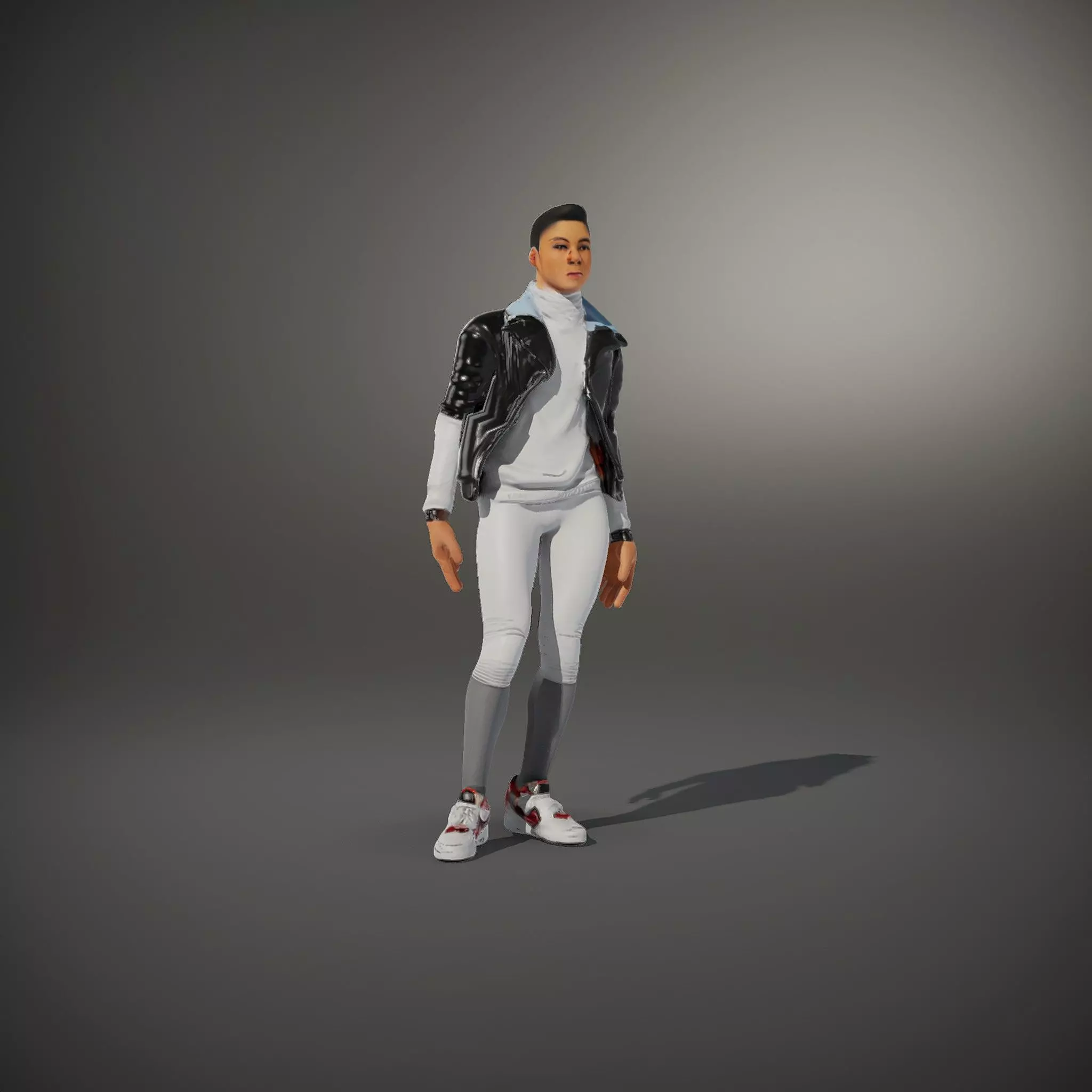 Dynamic Leather Jacket model pack Low-poly 3D model_35