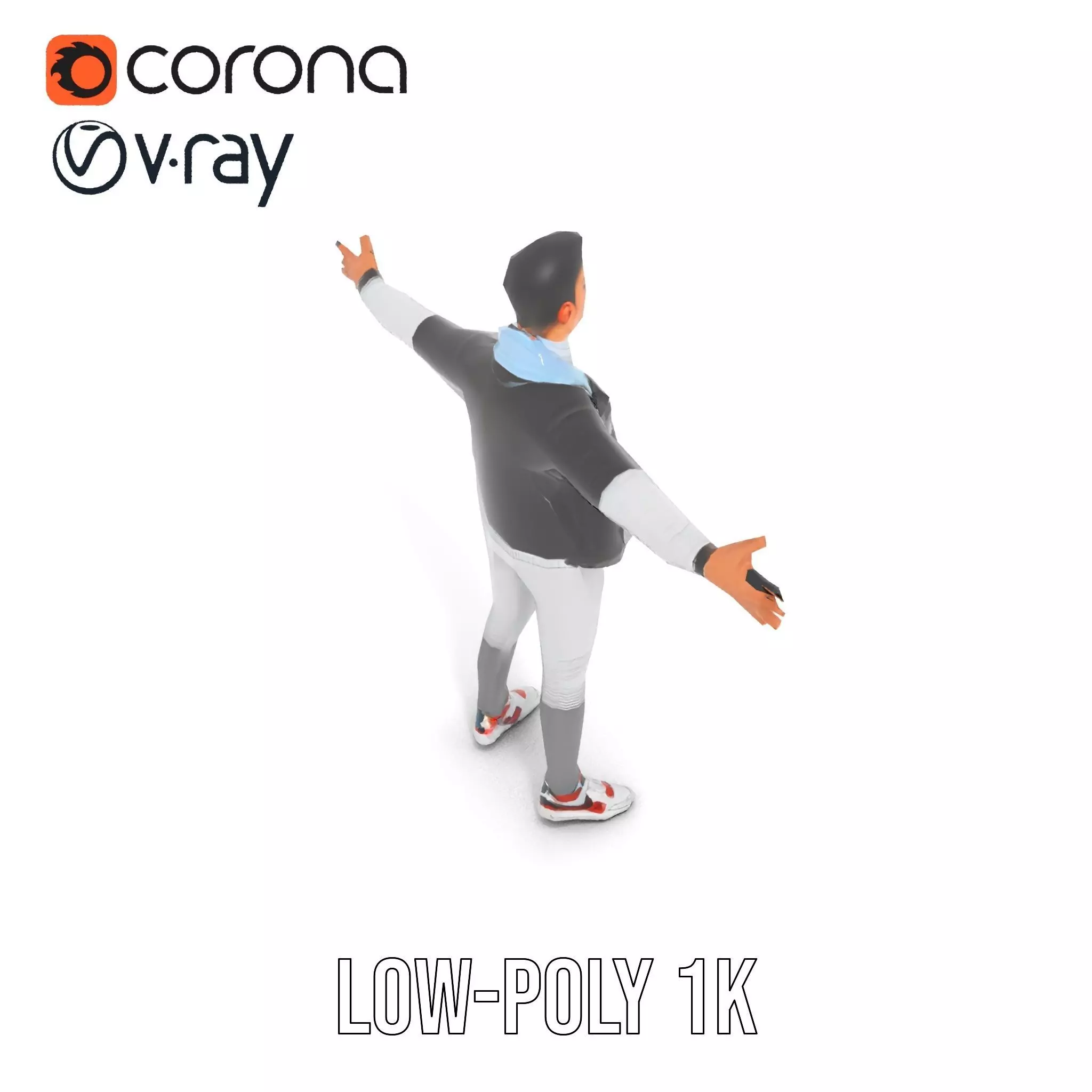 Dynamic Leather Jacket model pack Low-poly 3D model_8