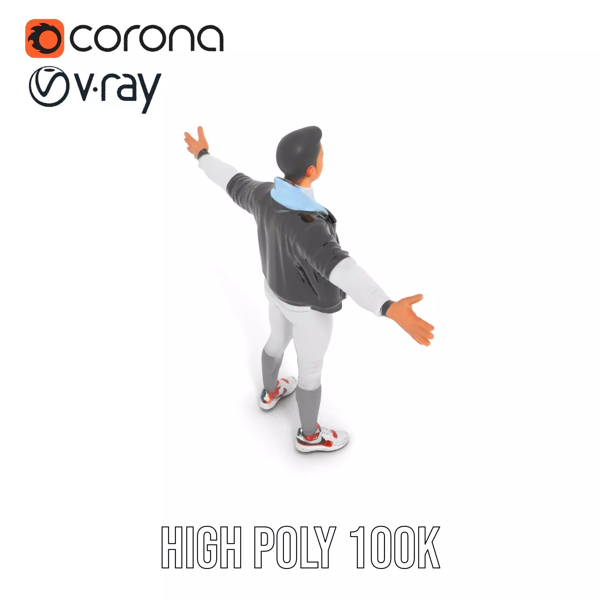 Dynamic Leather Jacket model pack Low-poly 3D model_15