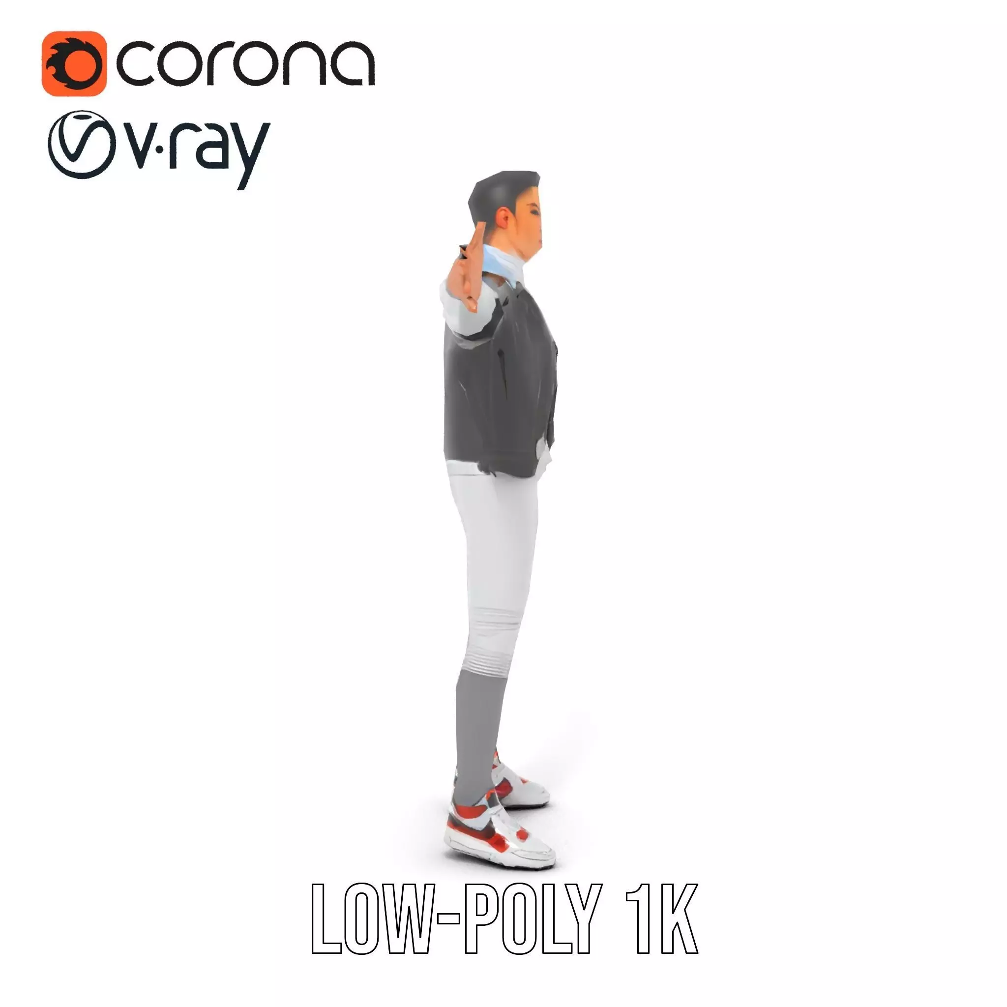 Dynamic Leather Jacket model pack Low-poly 3D model_14