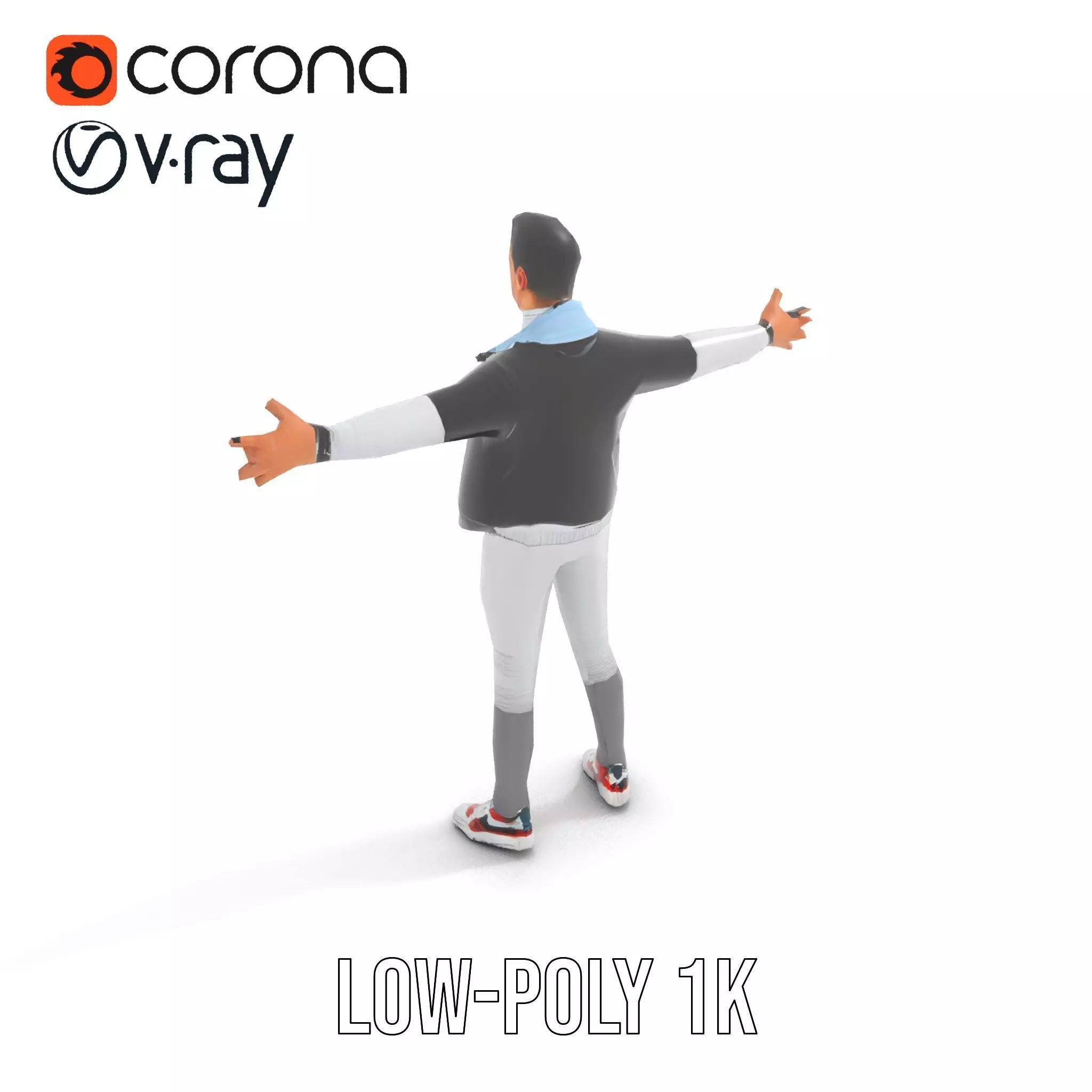 Dynamic Leather Jacket model pack Low-poly 3D model_9