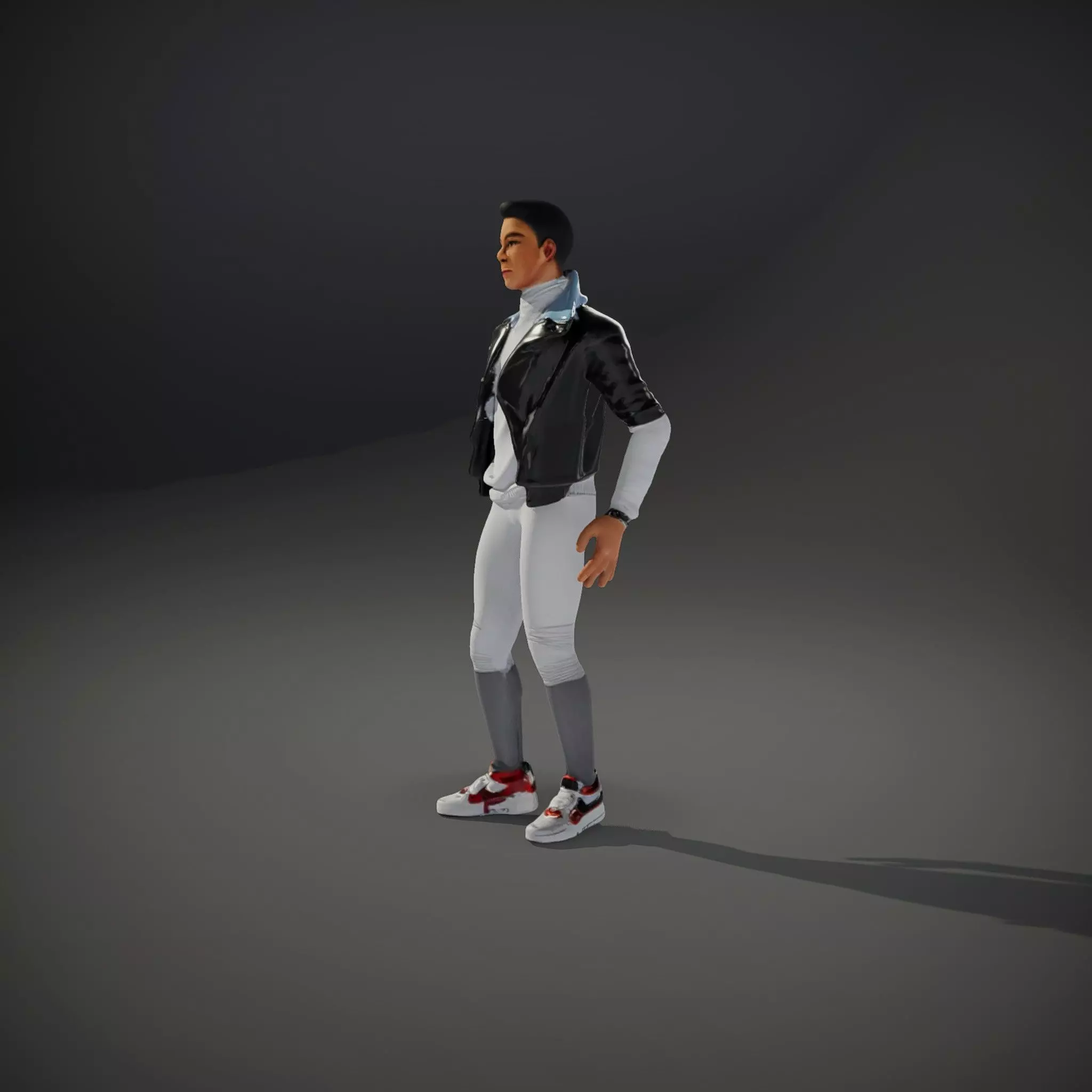 Dynamic Leather Jacket model pack Low-poly 3D model_34