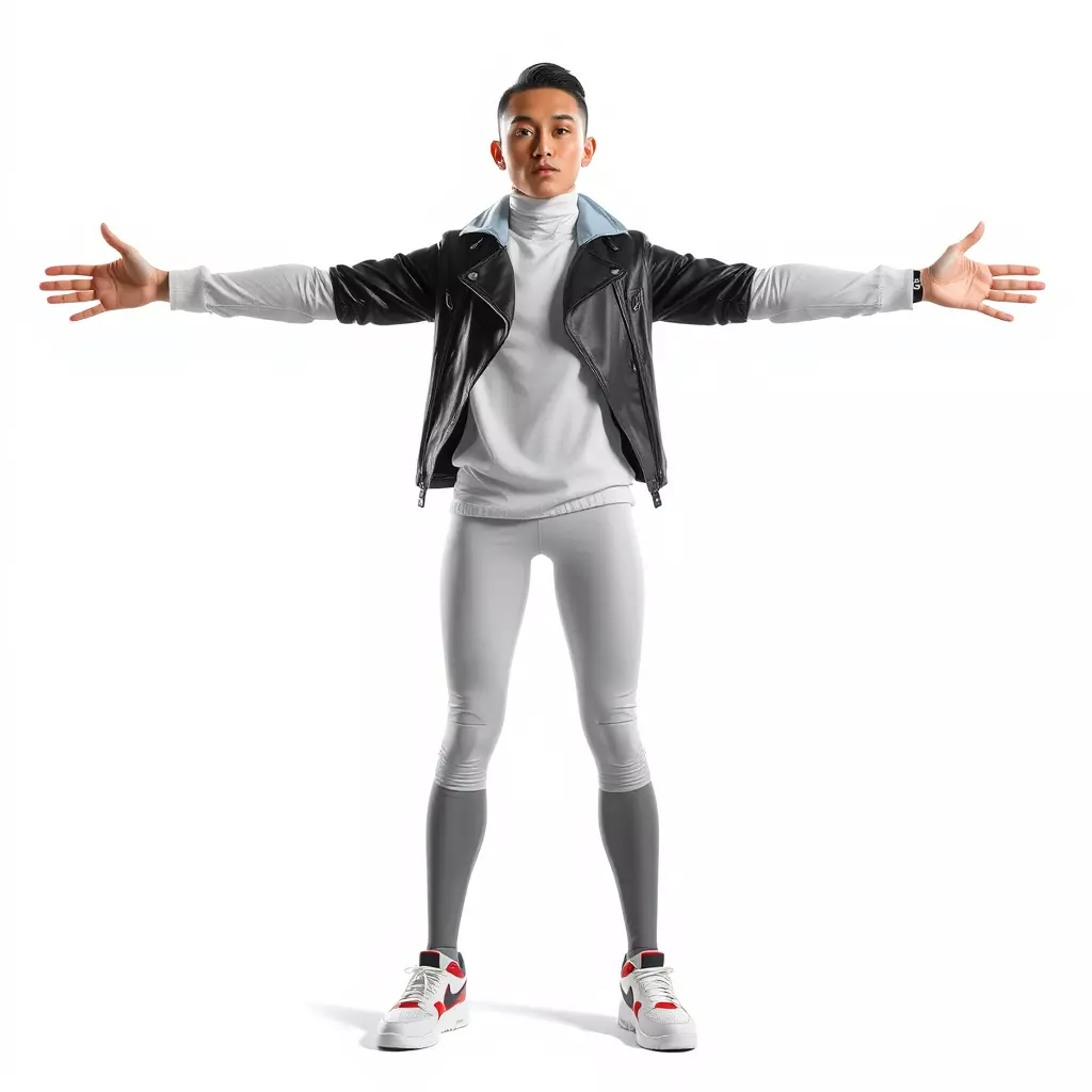 Dynamic Leather Jacket model pack Low-poly 3D model_3