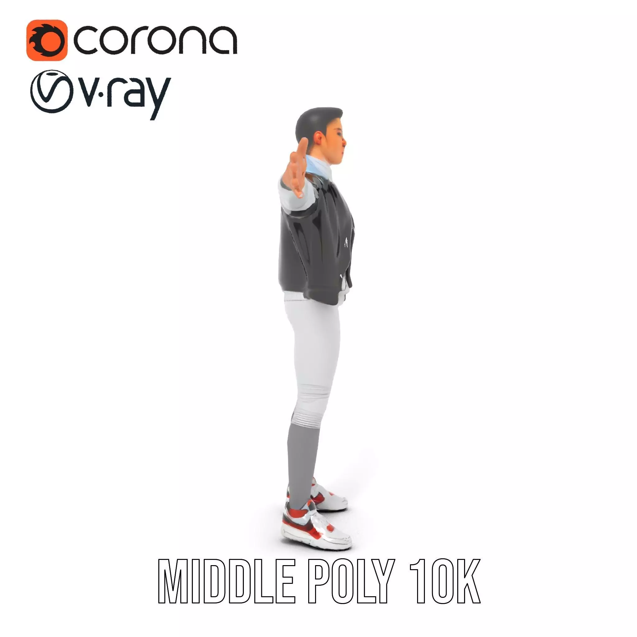 Dynamic Leather Jacket model pack Low-poly 3D model_13