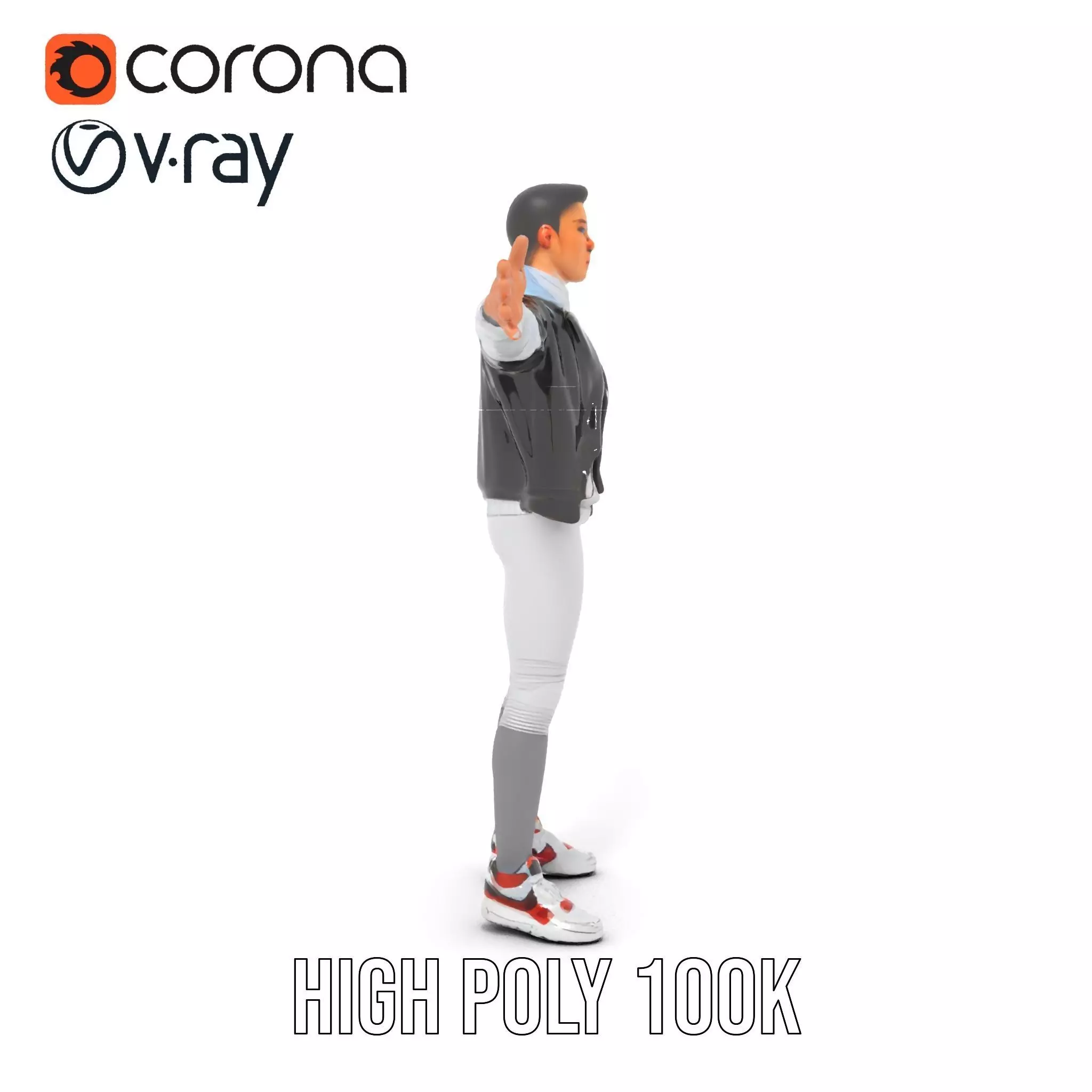 Dynamic Leather Jacket model pack Low-poly 3D model_29