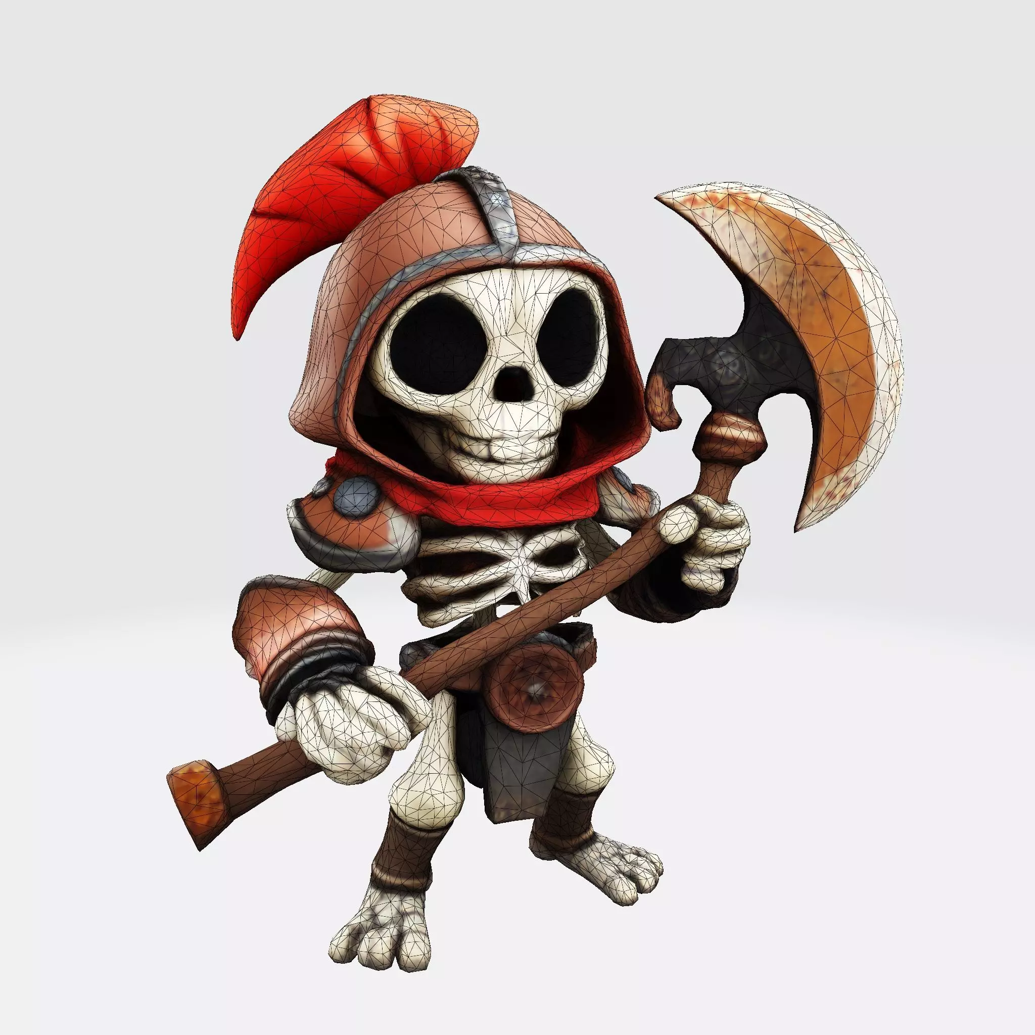 Cute Skully Centurion Gladiator for 3D Print 3D print model_9