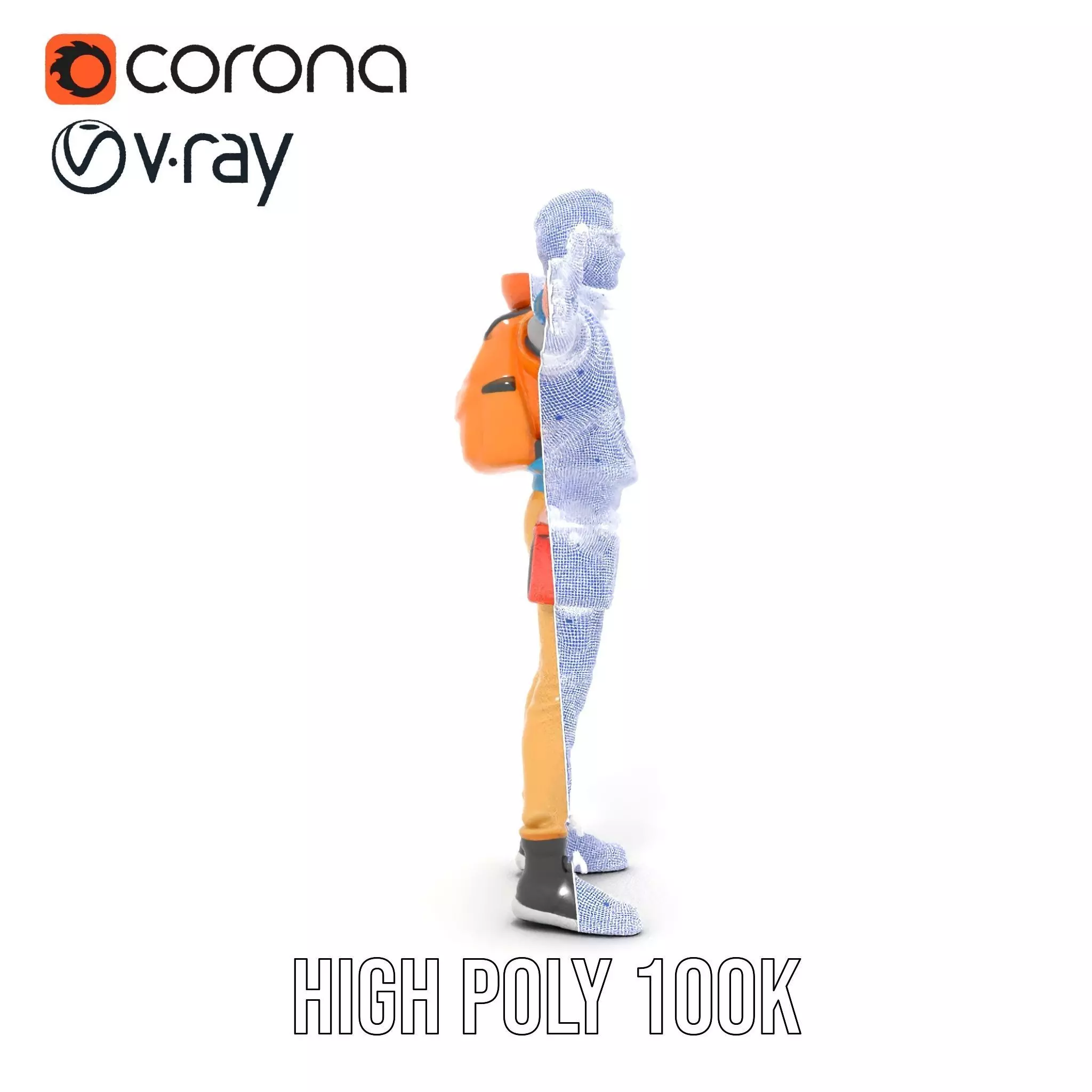 Vibrant Fashion Character model pack Low-poly 3D model_32