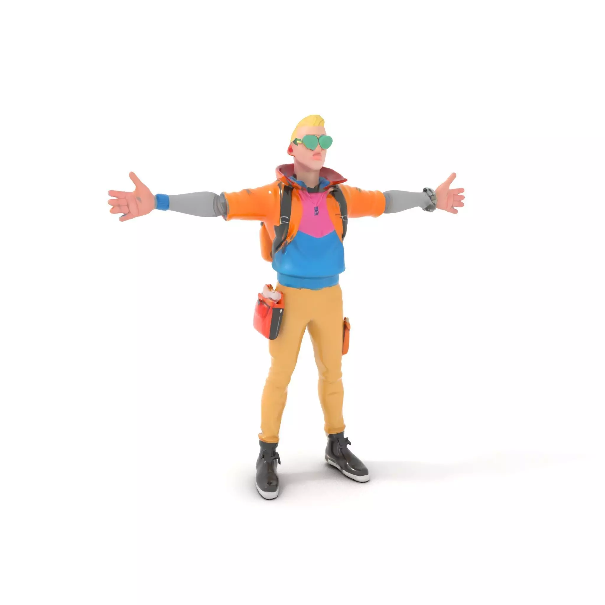 Vibrant Fashion Character model pack Low-poly 3D model_0