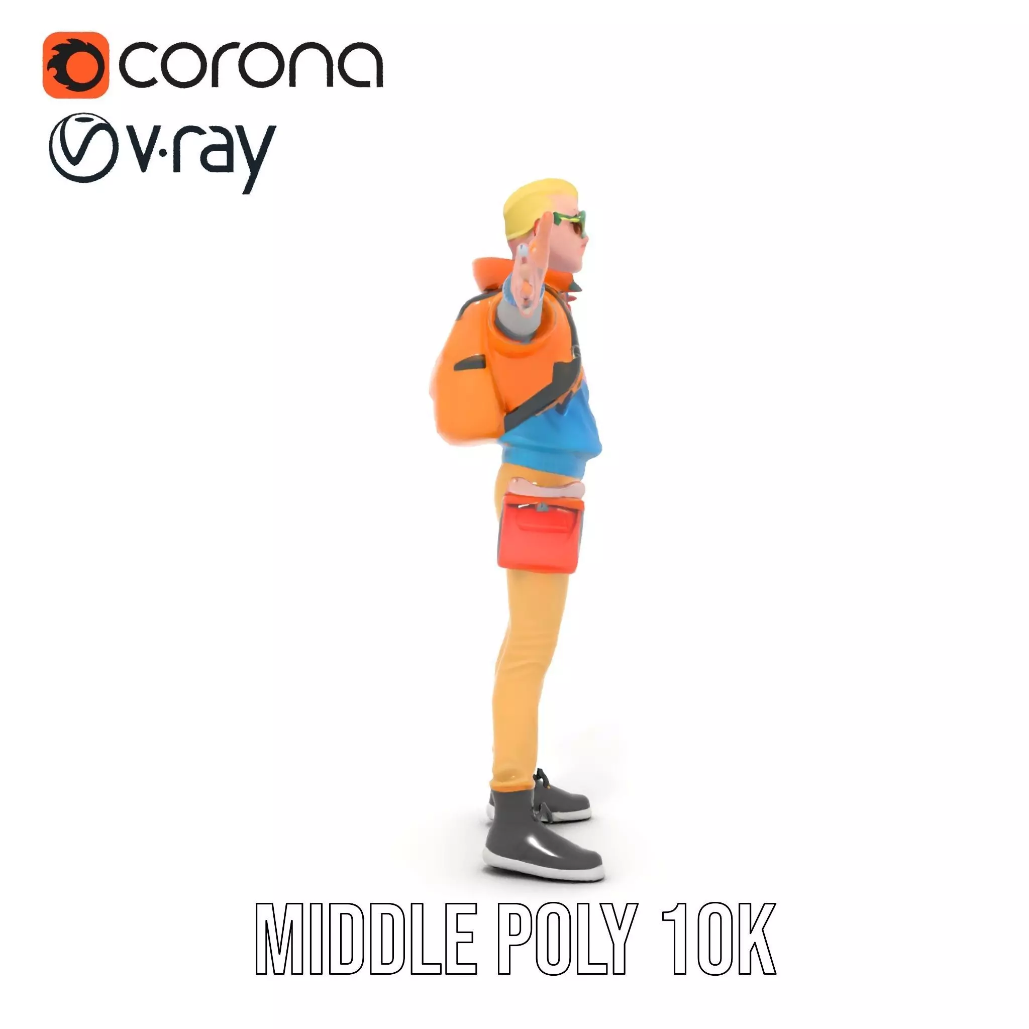 Vibrant Fashion Character model pack Low-poly 3D model_6