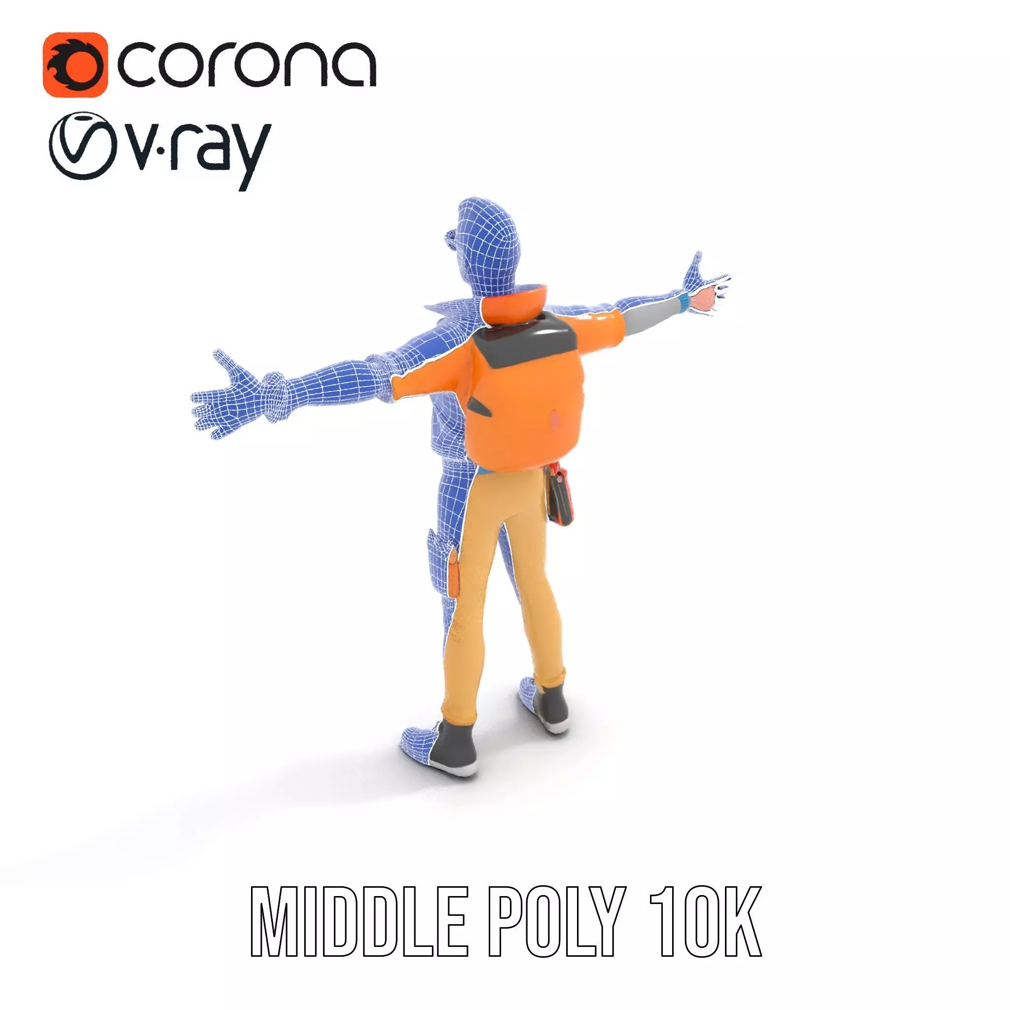 Vibrant Fashion Character model pack Low-poly 3D model_27