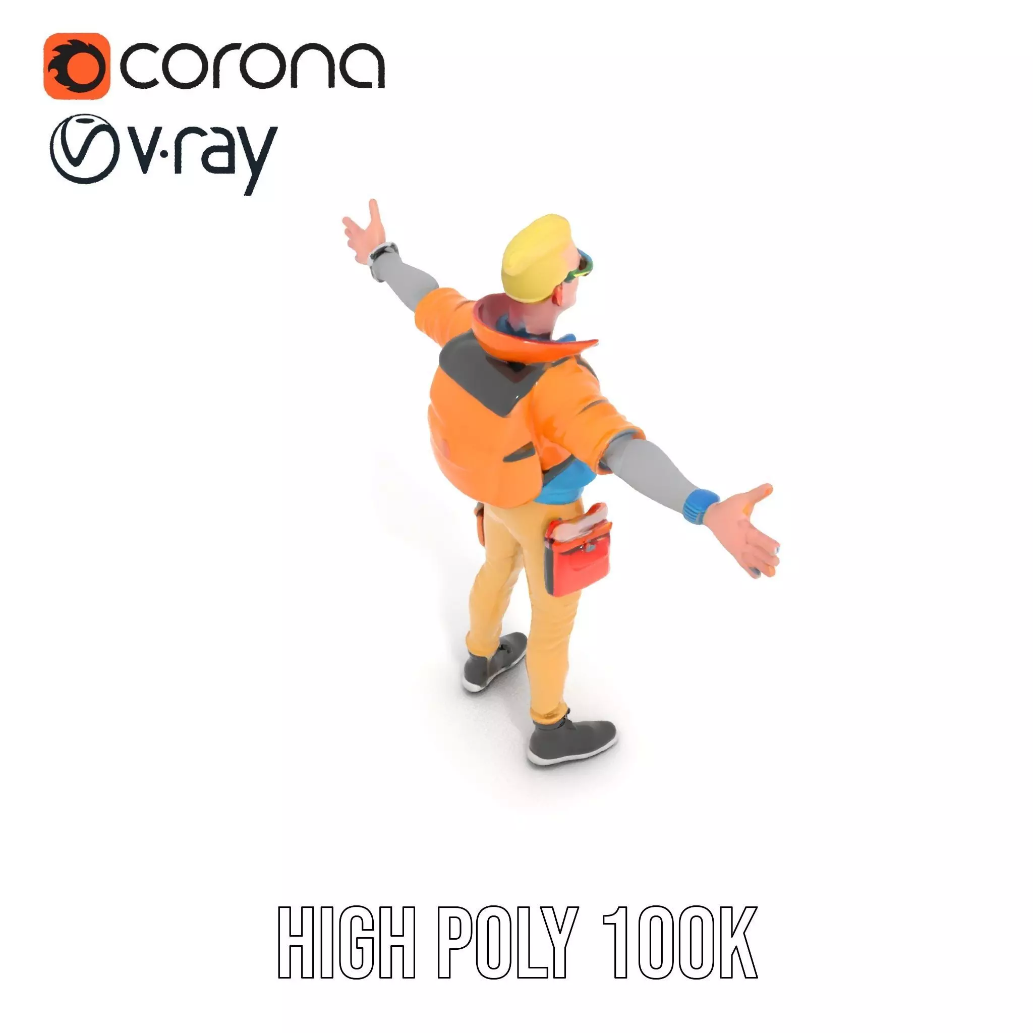 Vibrant Fashion Character model pack Low-poly 3D model_10