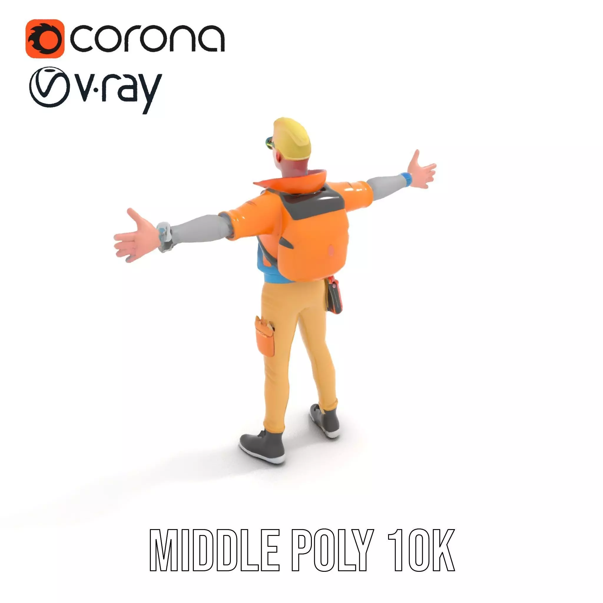 Vibrant Fashion Character model pack Low-poly 3D model_11