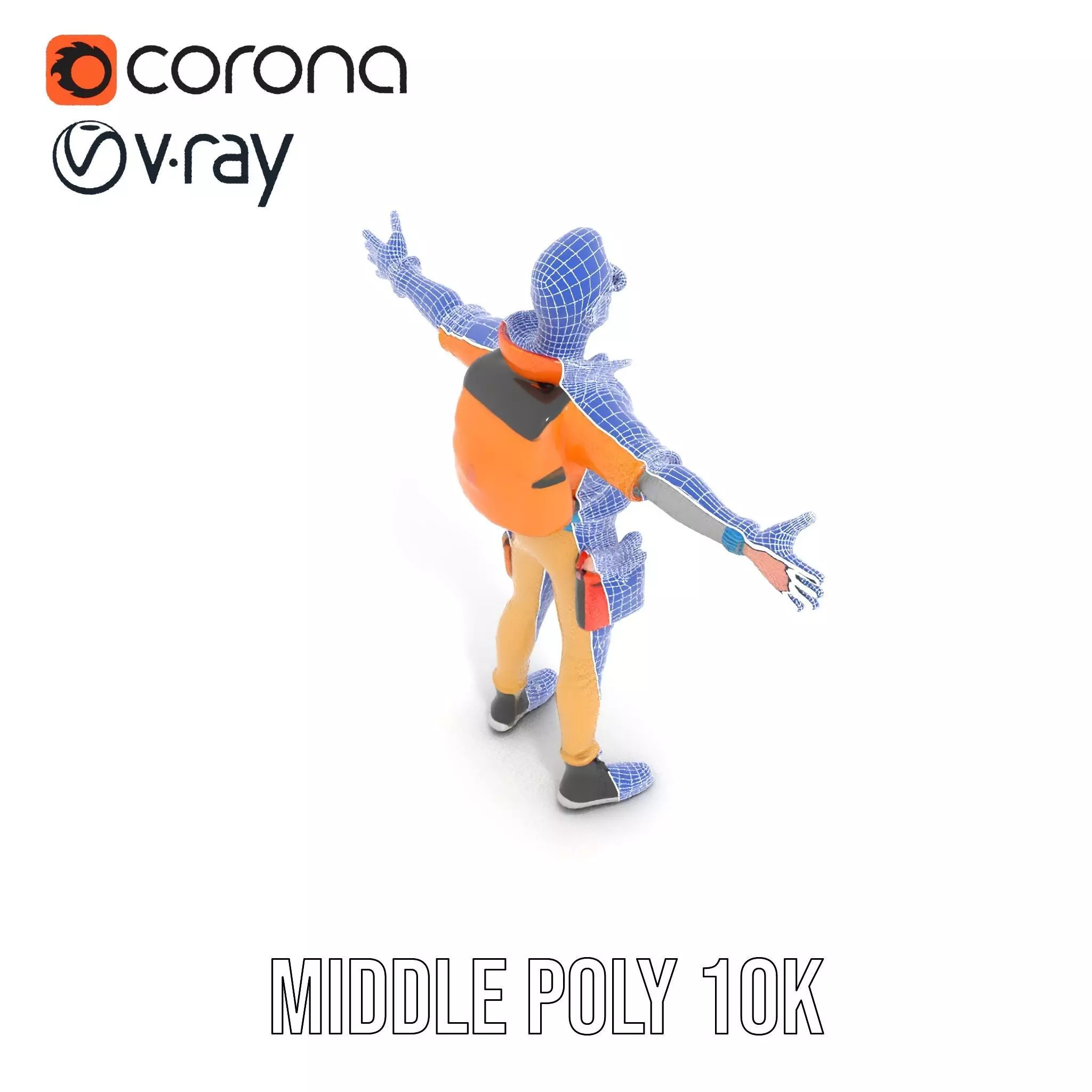 Vibrant Fashion Character model pack Low-poly 3D model_16