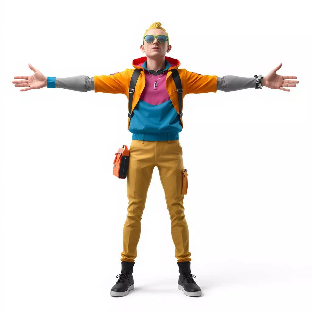 Vibrant Fashion Character model pack Low-poly 3D model_3