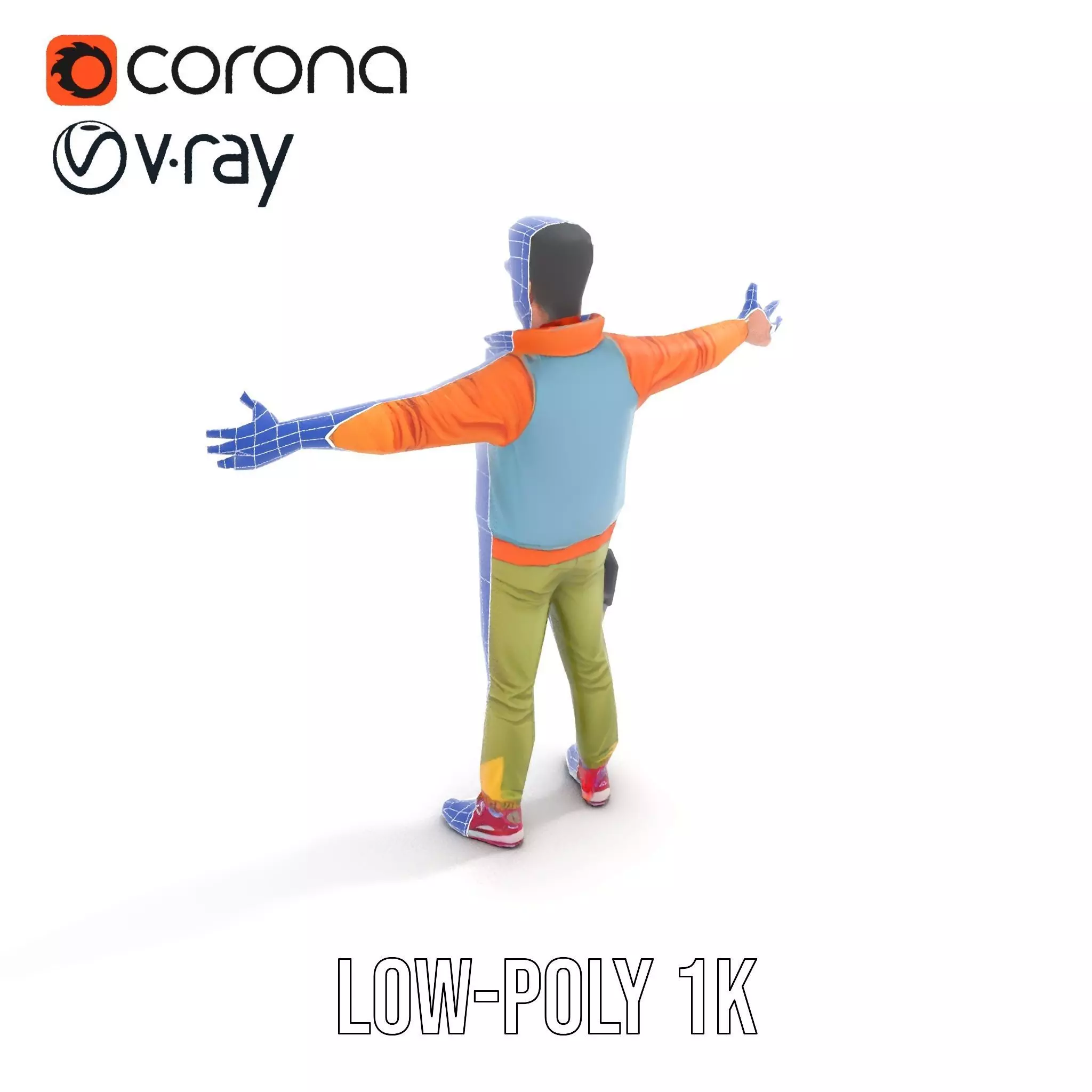 Urban Streetwear Character model pack Low-poly 3D model_23
