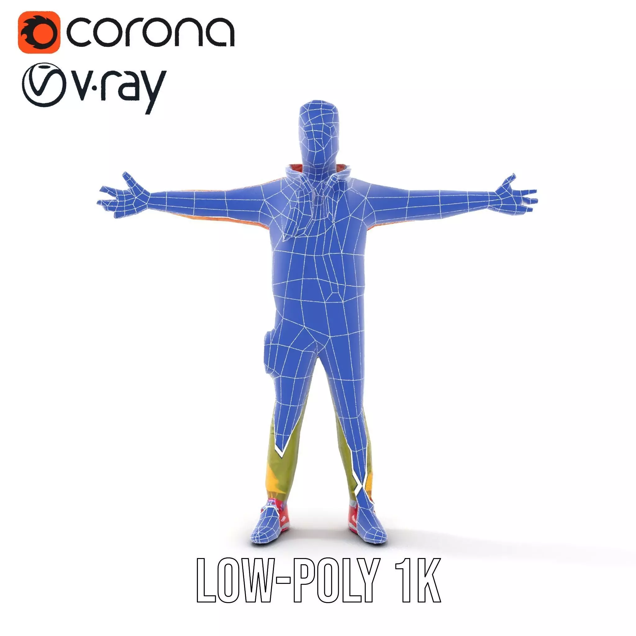 Urban Streetwear Character model pack Low-poly 3D model_32