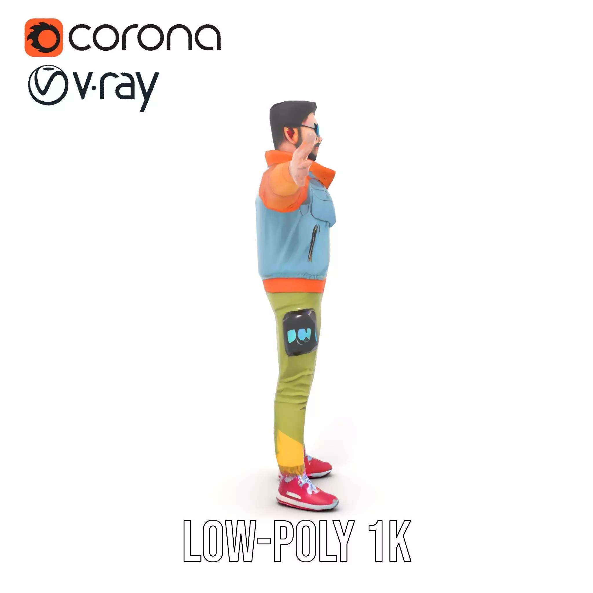 Urban Streetwear Character model pack Low-poly 3D model_29