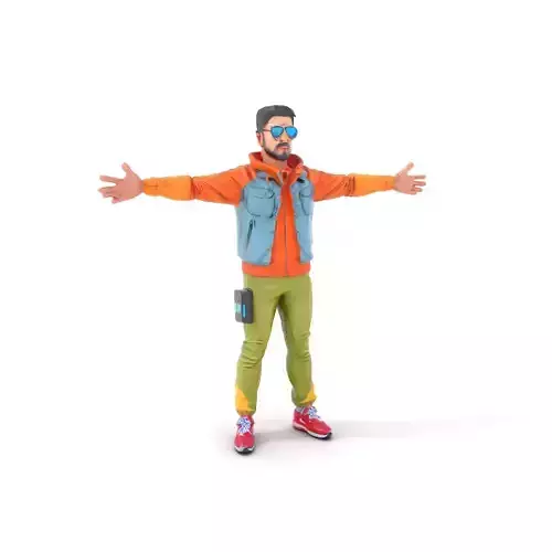 Urban Streetwear Character model pack Low-poly 3D model