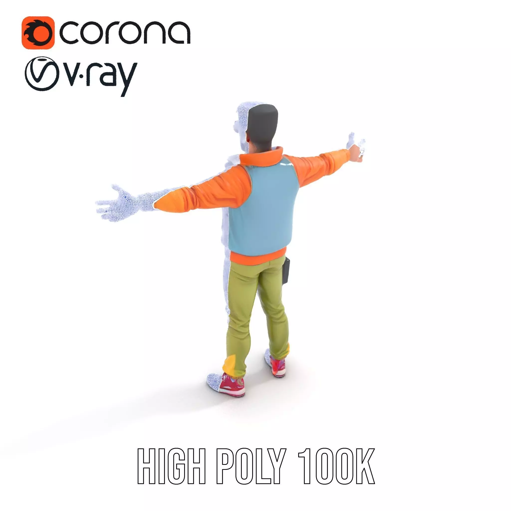 Urban Streetwear Character model pack Low-poly 3D model_27