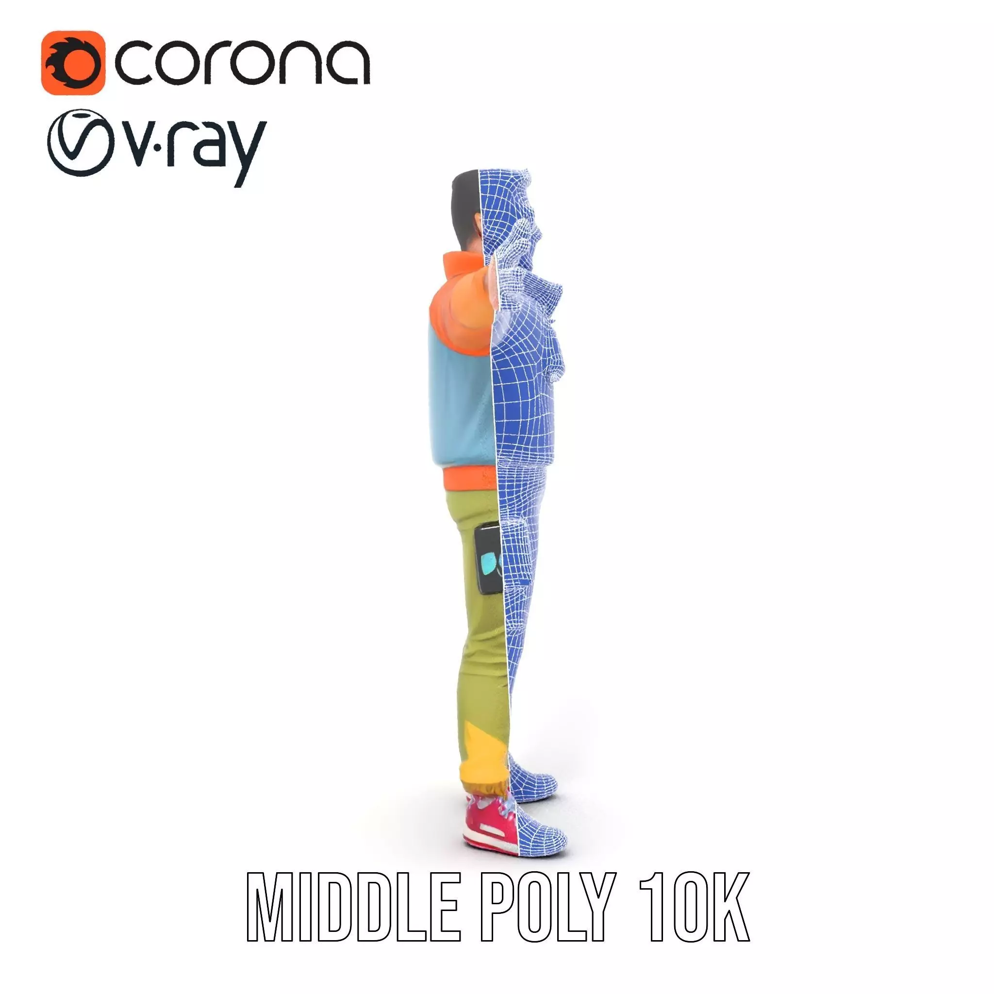 Urban Streetwear Character model pack Low-poly 3D model_28