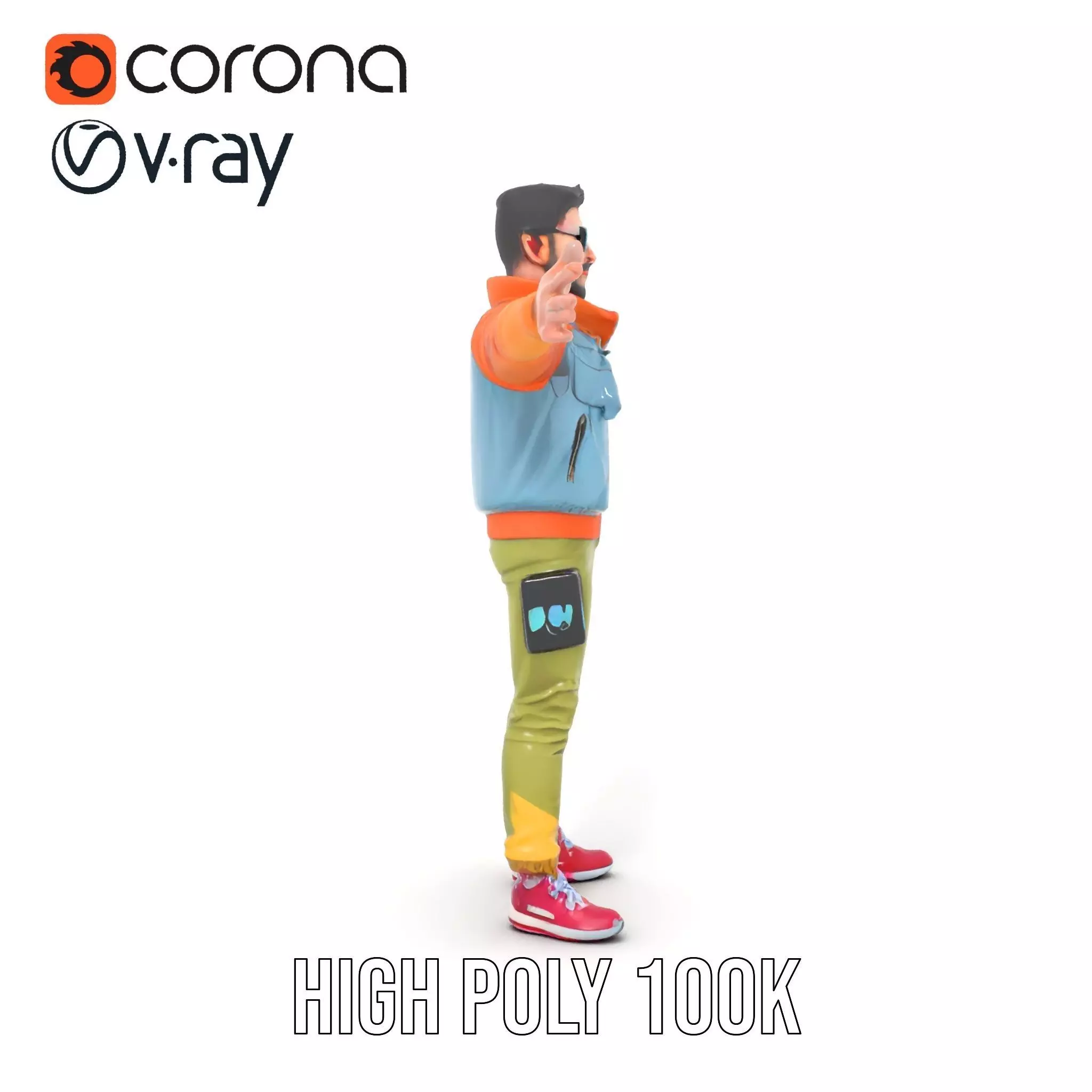 Urban Streetwear Character model pack Low-poly 3D model_24