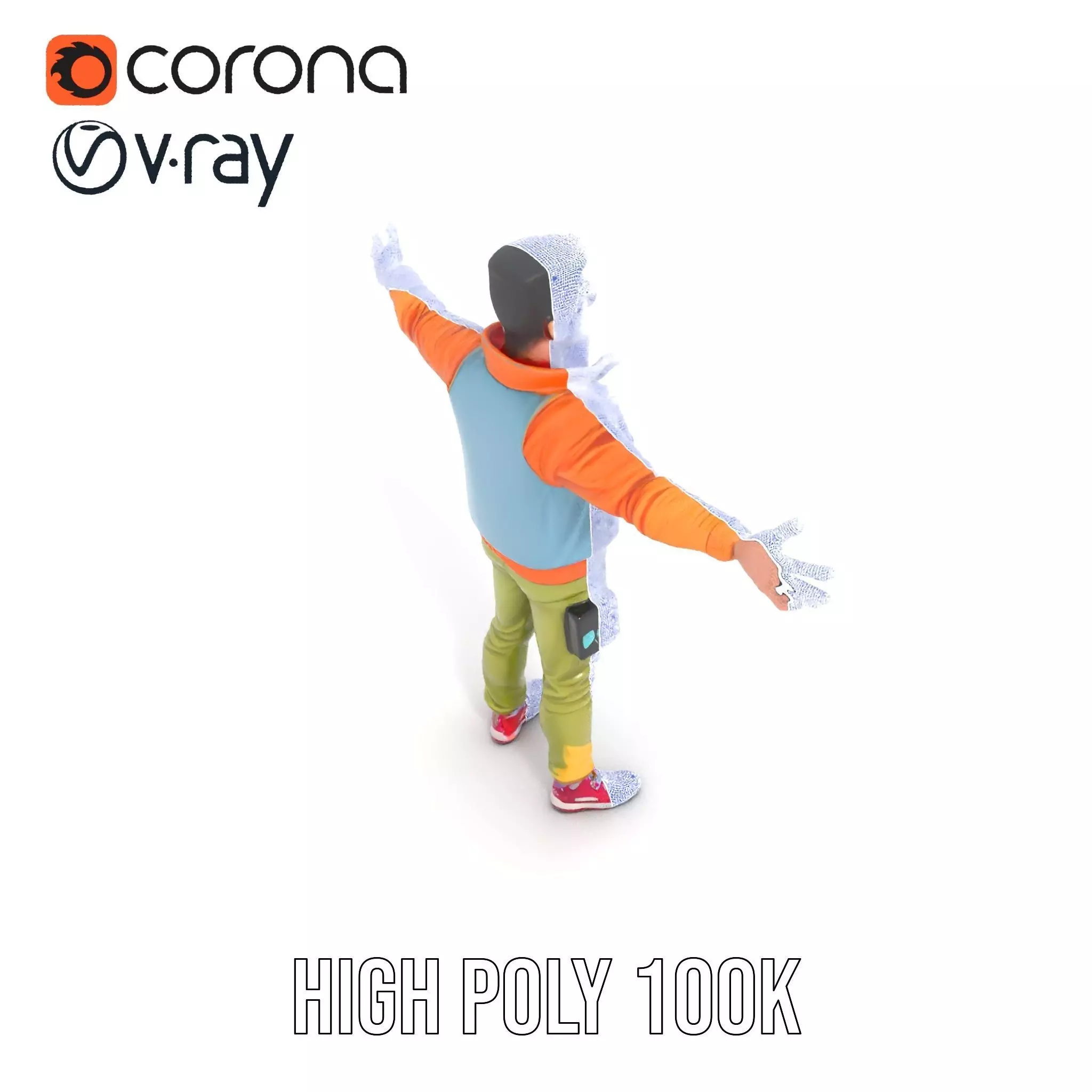 Urban Streetwear Character model pack Low-poly 3D model_30