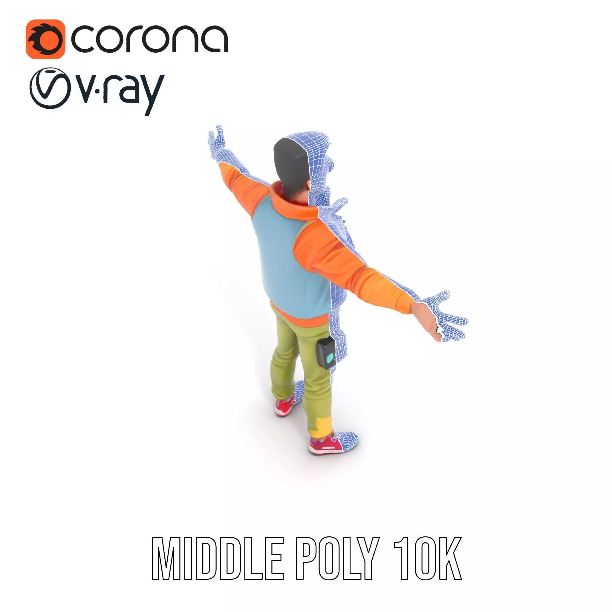 Urban Streetwear Character model pack Low-poly 3D model_22