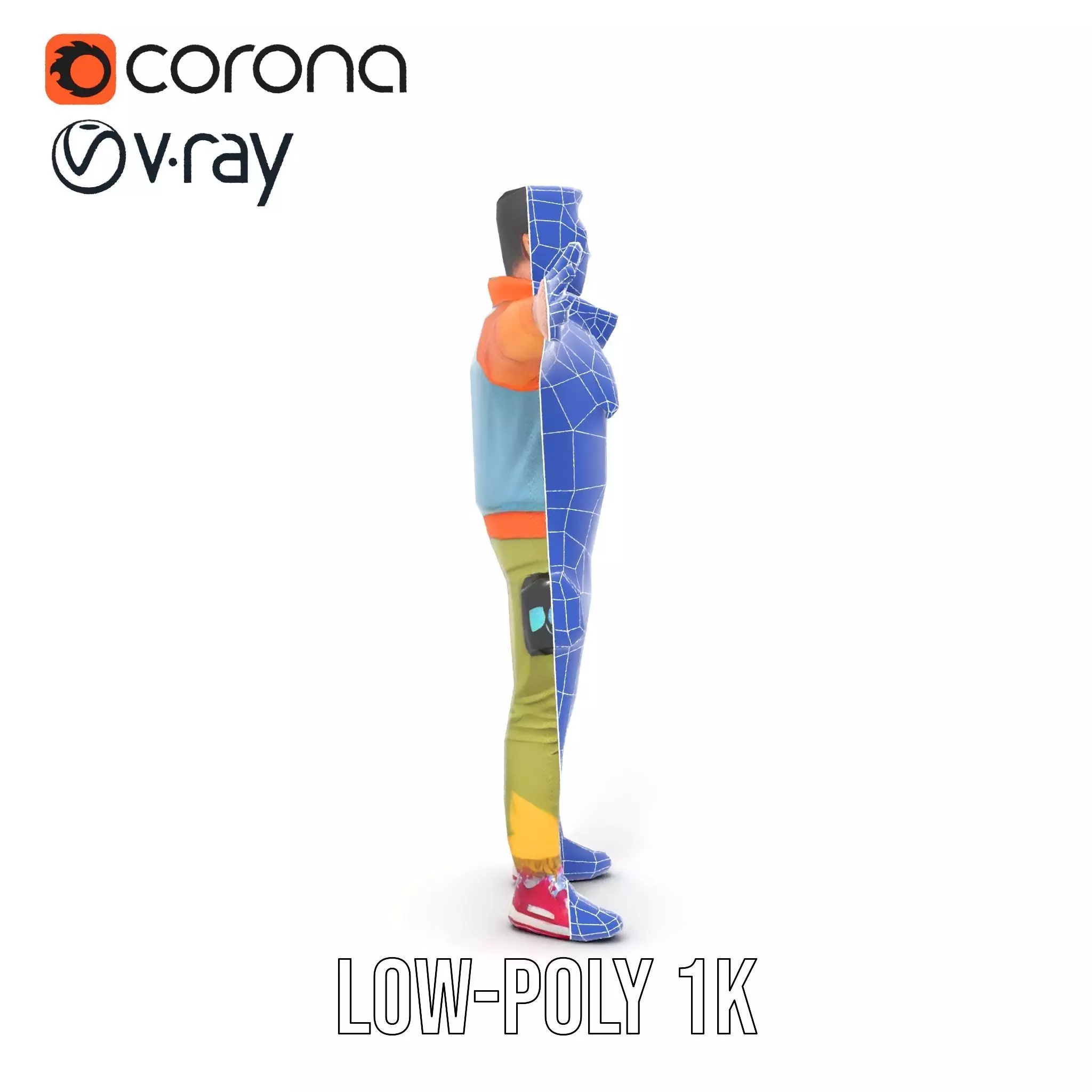 Urban Streetwear Character model pack Low-poly 3D model_26