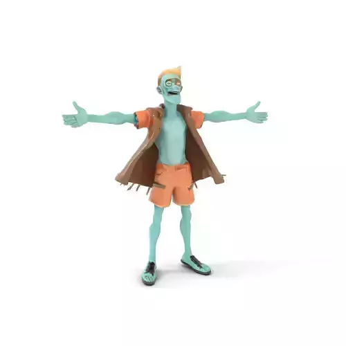 Zombie Character model pack Low-poly 3D model