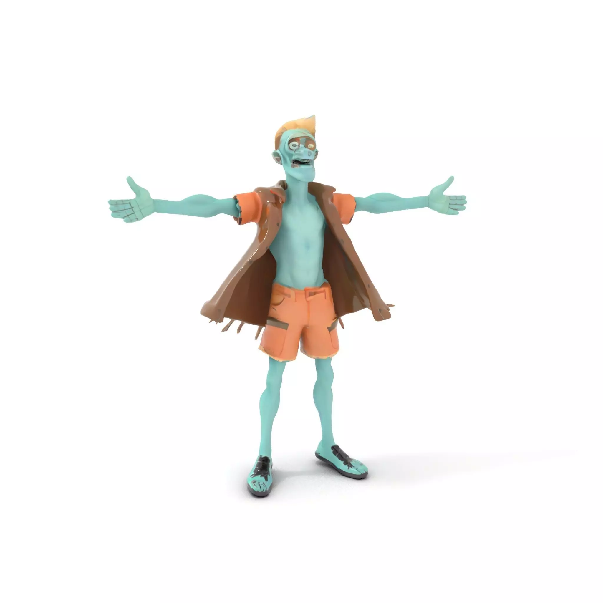 Zombie Character model pack Low-poly 3D model_0