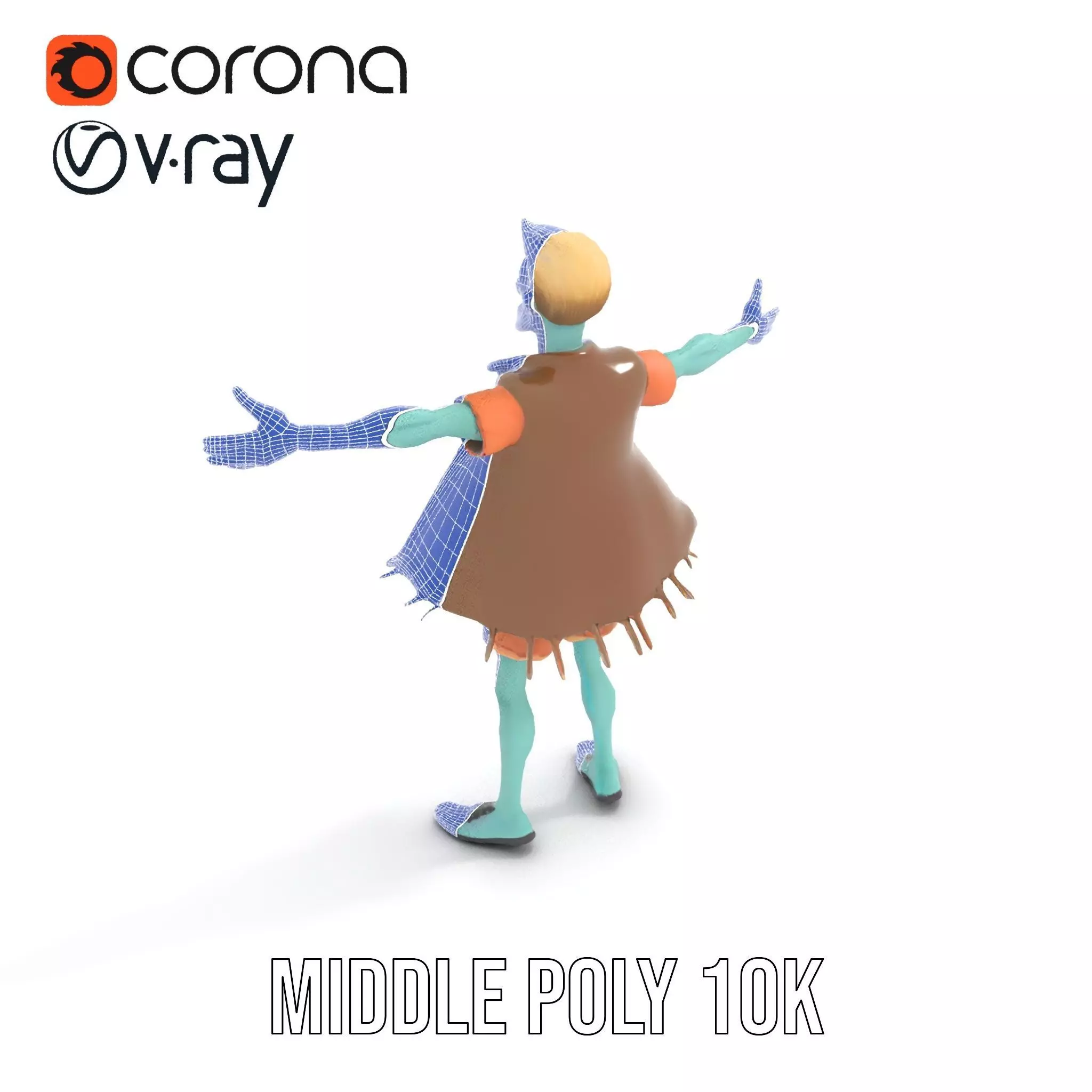 Zombie Character model pack Low-poly 3D model_31