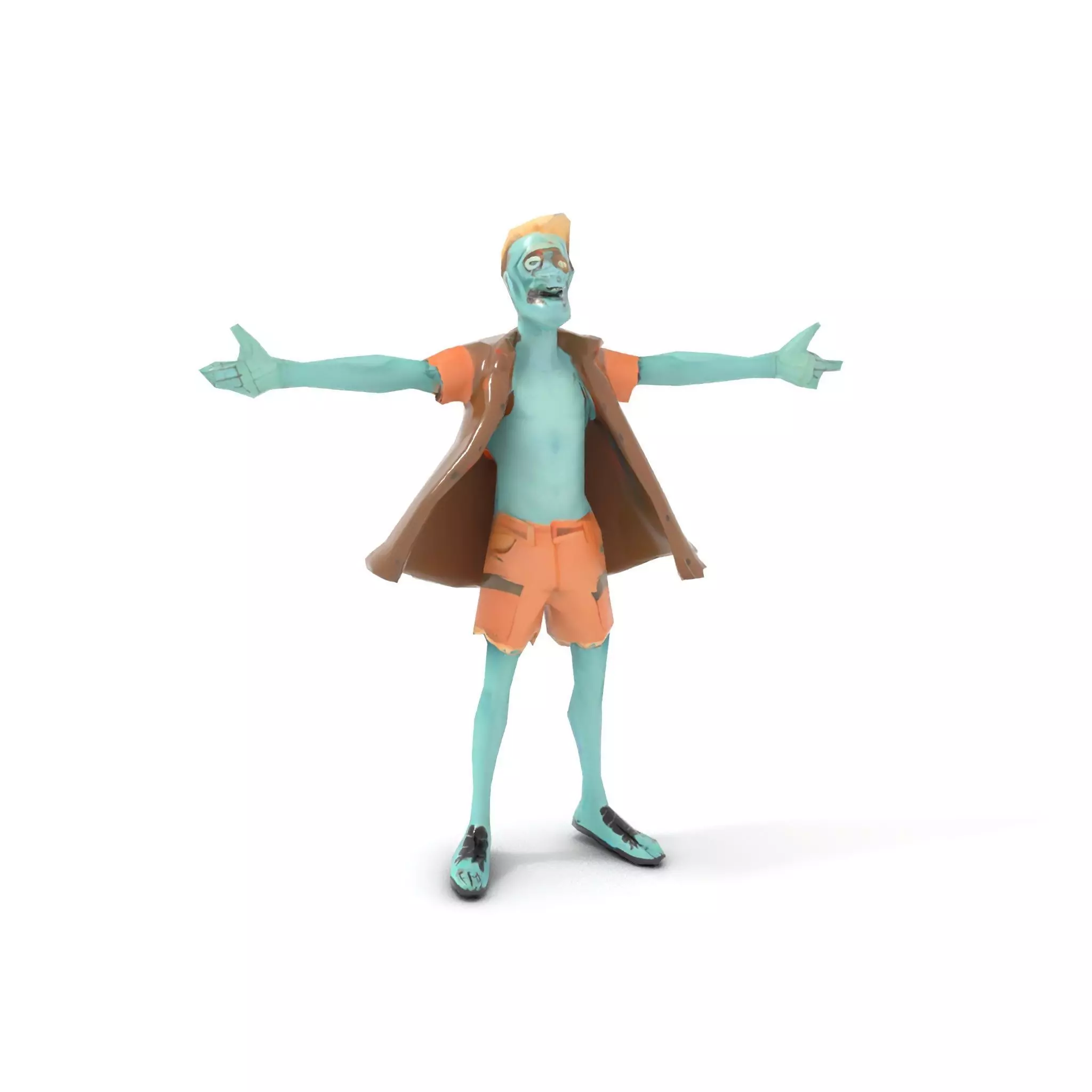 Zombie Character model pack Low-poly 3D model_15