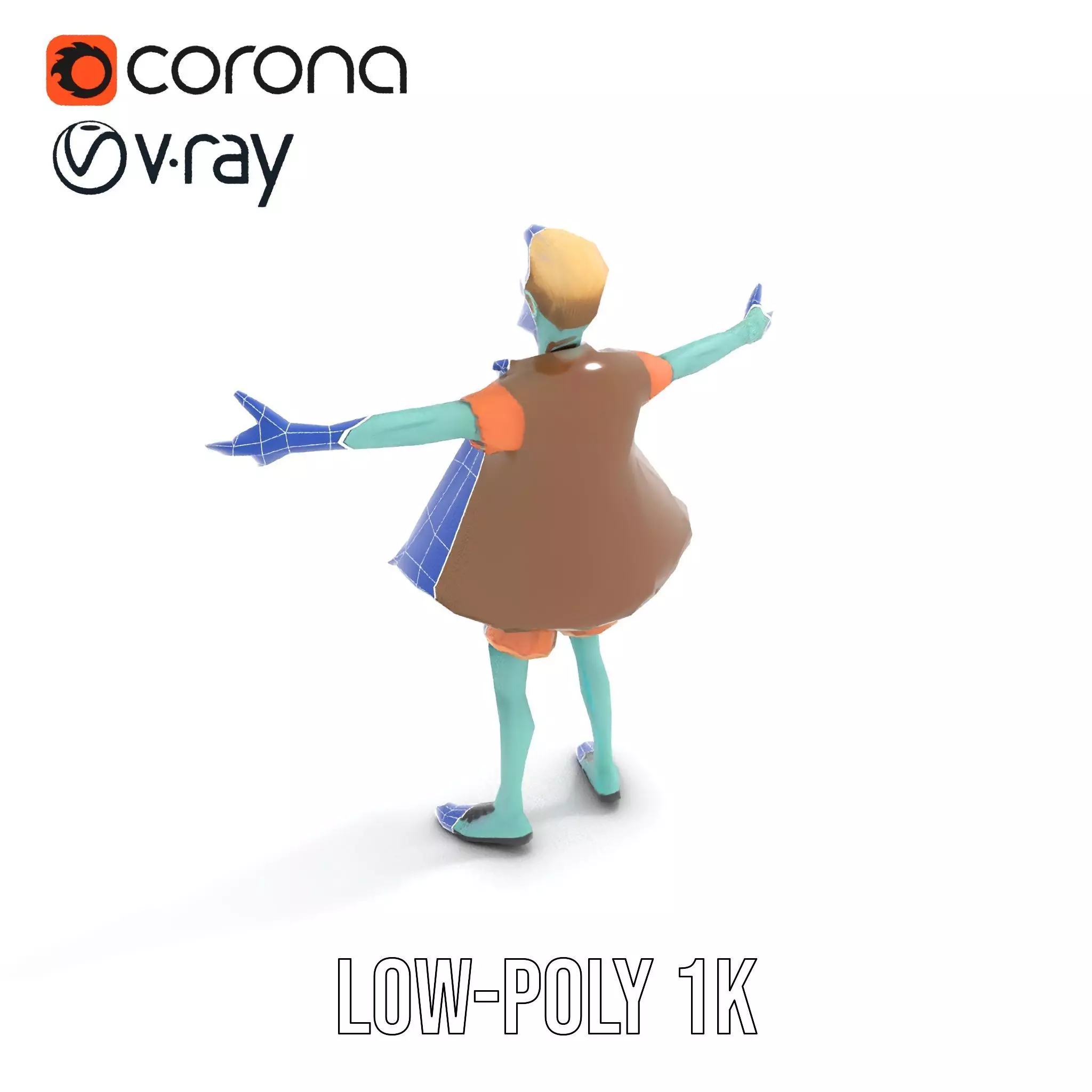 Zombie Character model pack Low-poly 3D model_32