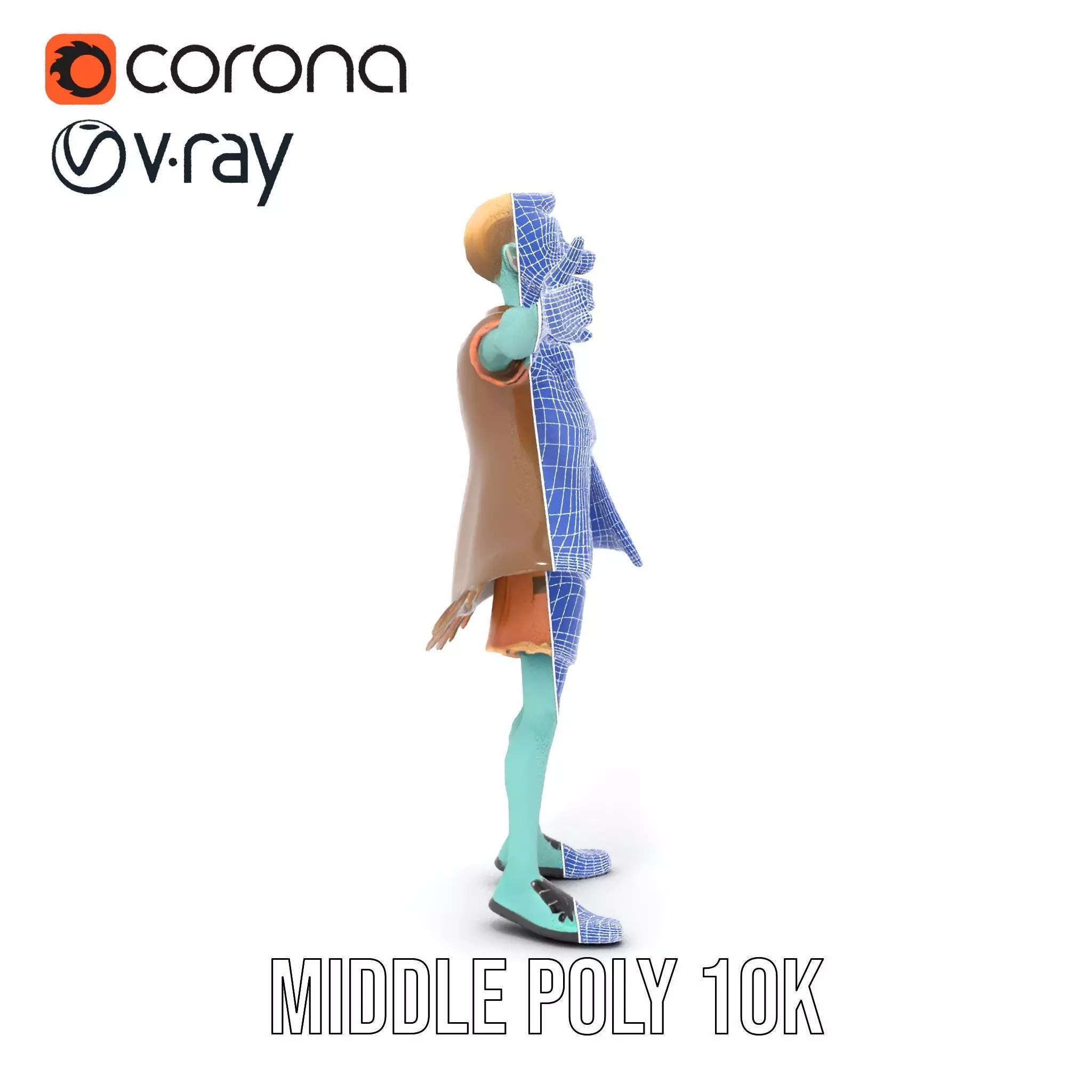 Zombie Character model pack Low-poly 3D model_25