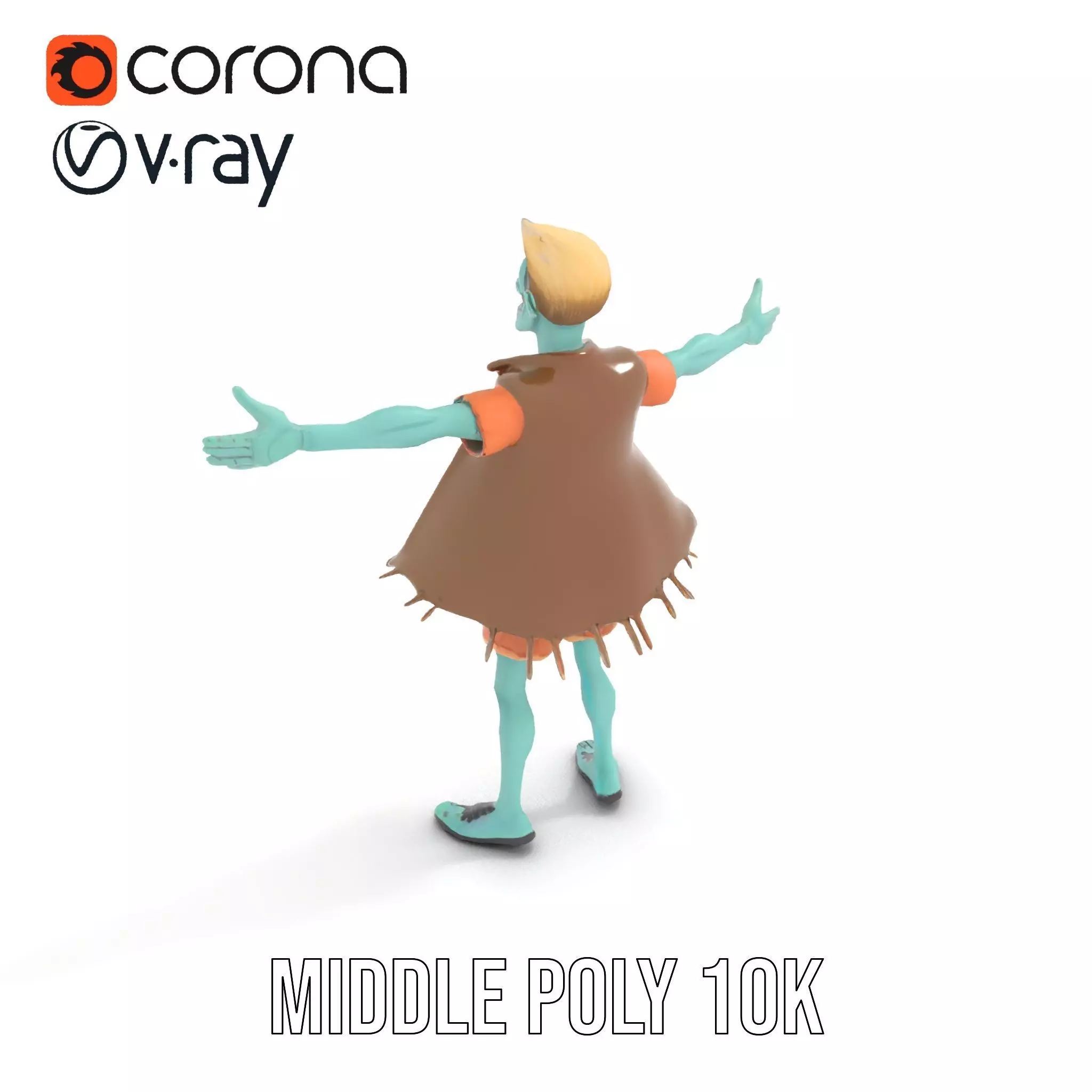 Zombie Character model pack Low-poly 3D model_6