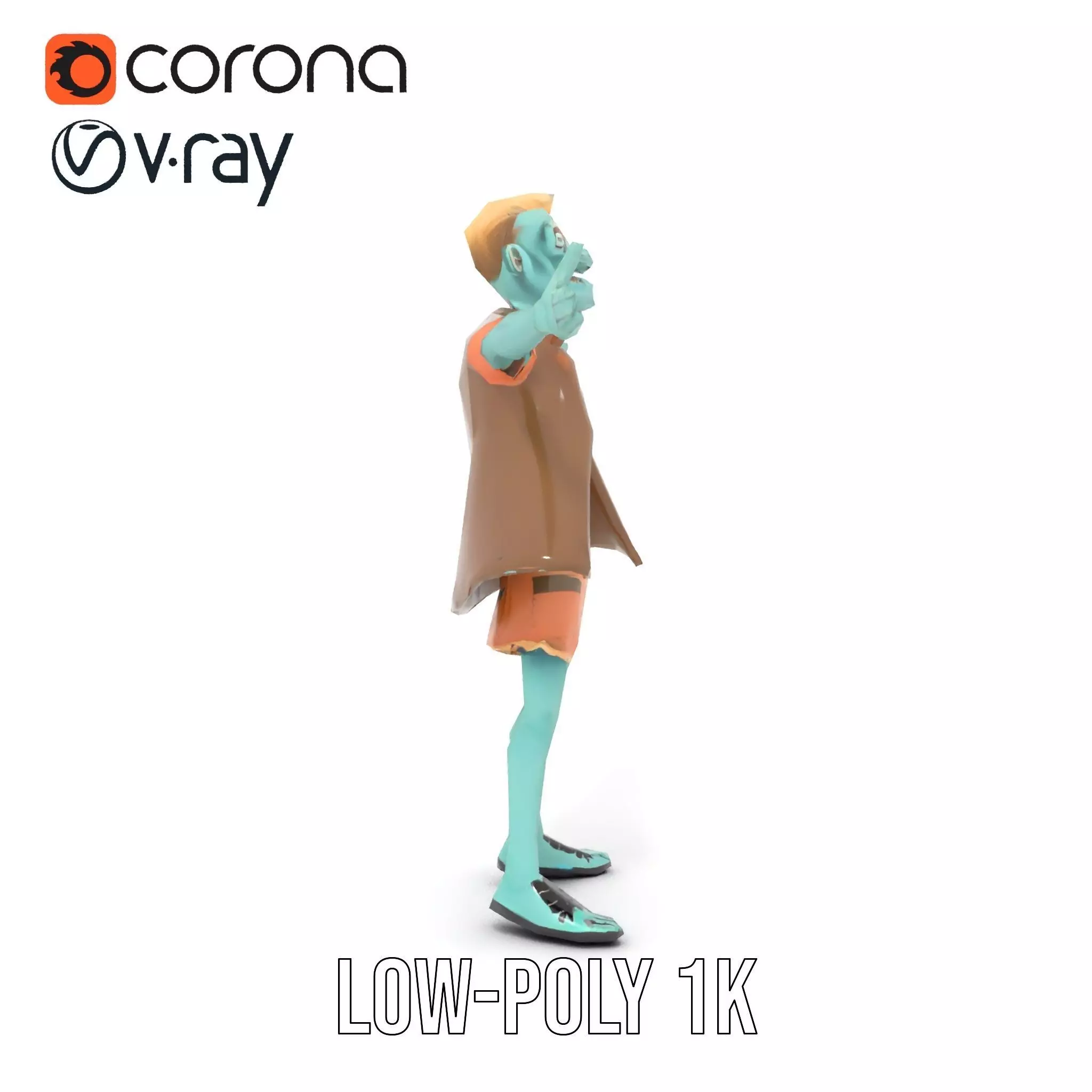 Zombie Character model pack Low-poly 3D model_18