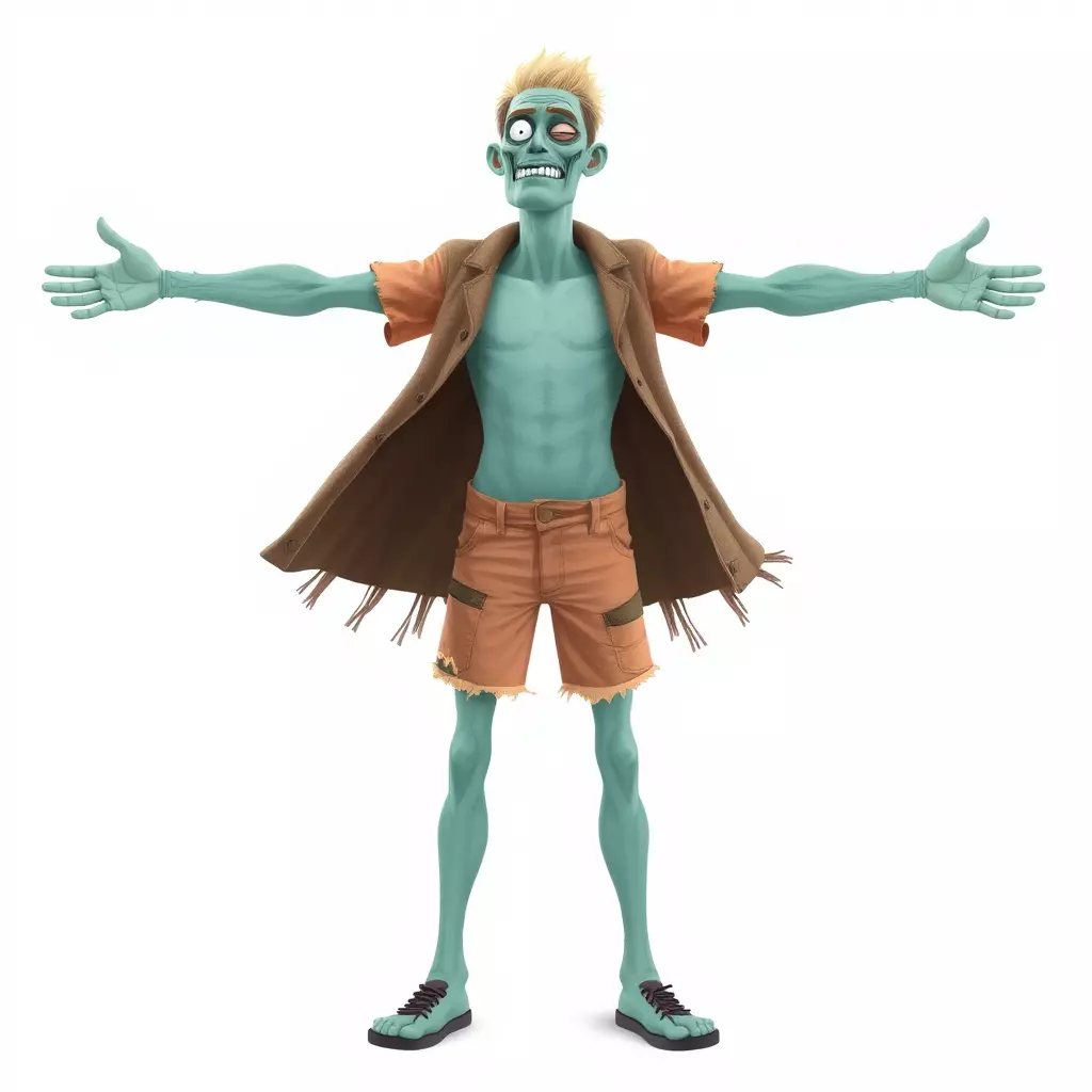 Zombie Character model pack Low-poly 3D model_3