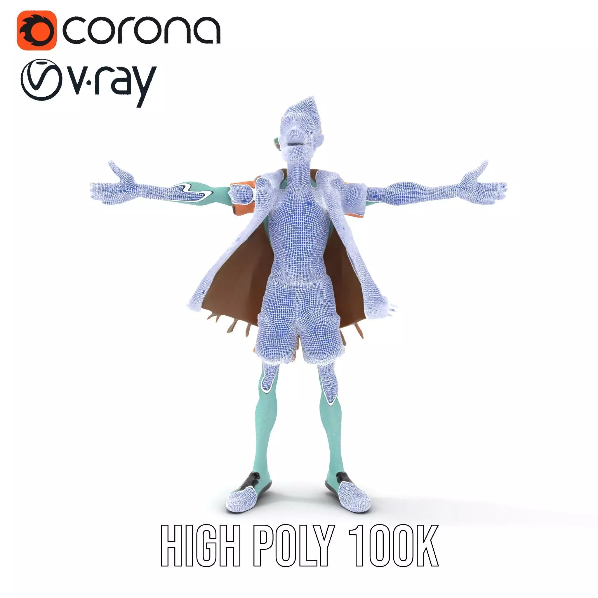 Zombie Character model pack Low-poly 3D model_27