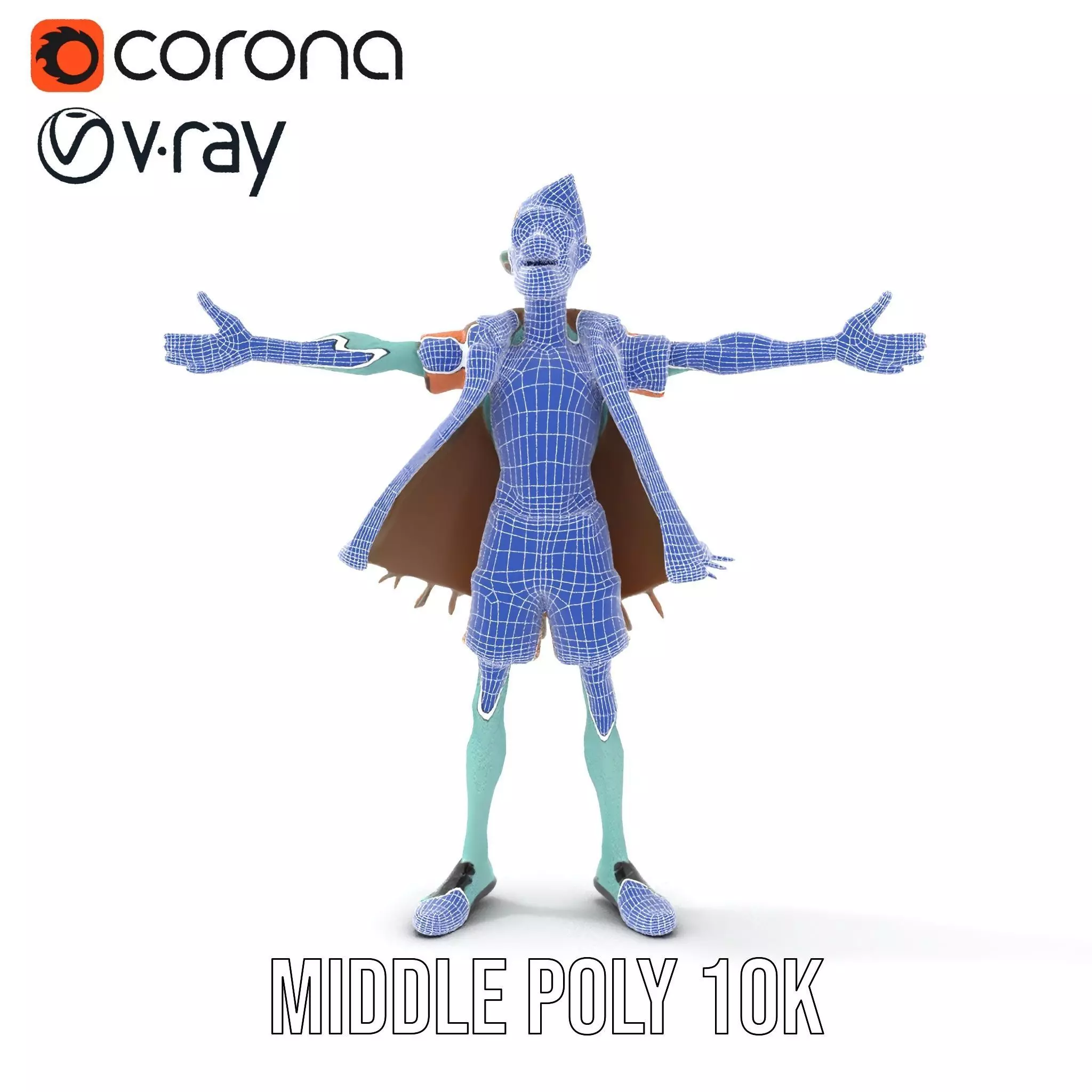 Zombie Character model pack Low-poly 3D model_17