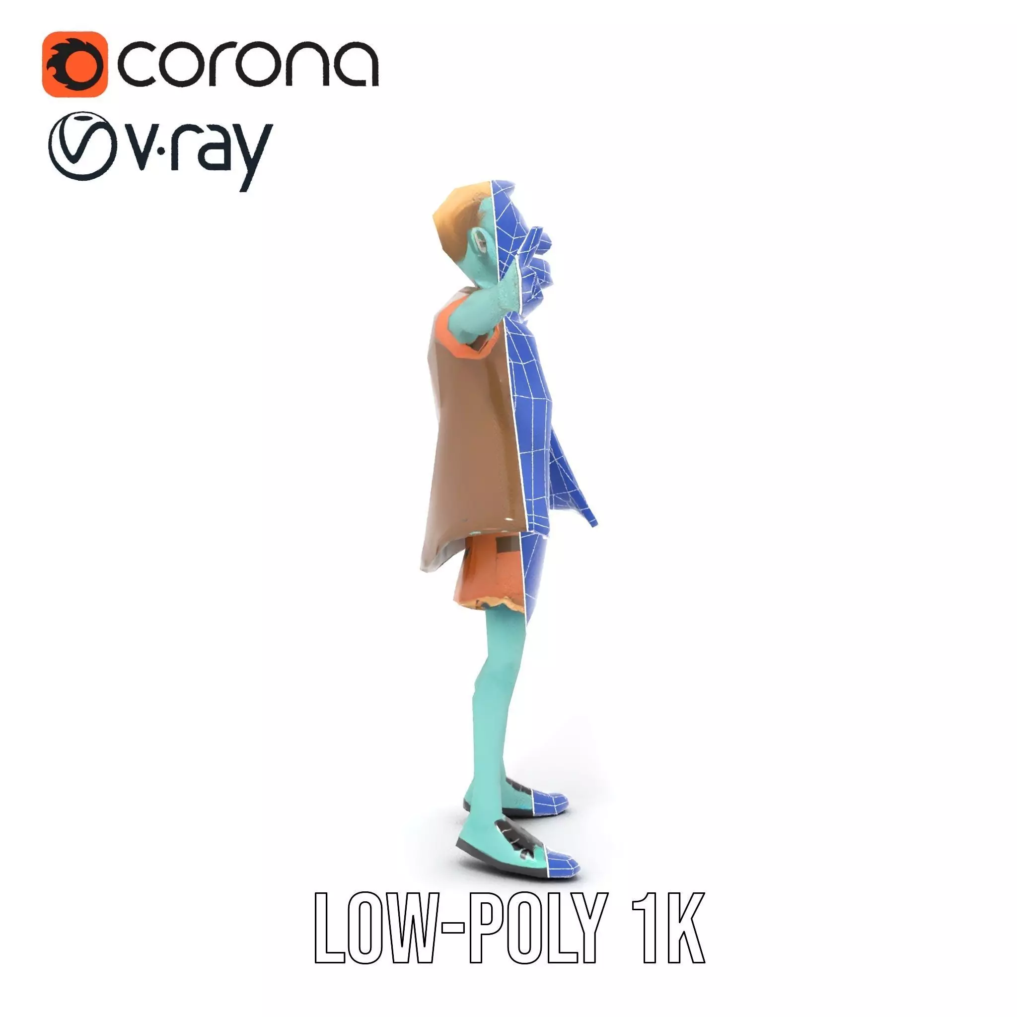 Zombie Character model pack Low-poly 3D model_29