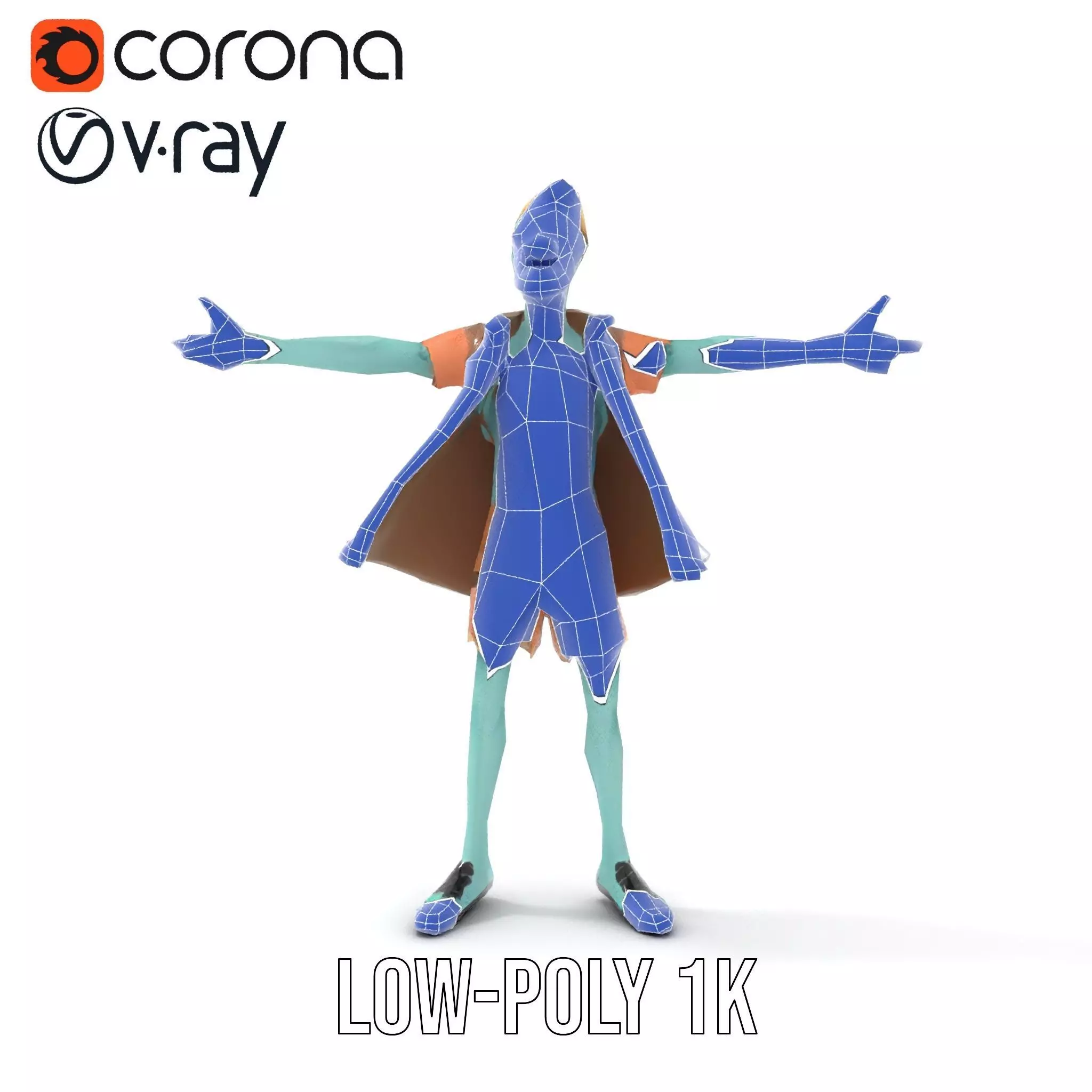 Zombie Character model pack Low-poly 3D model_20