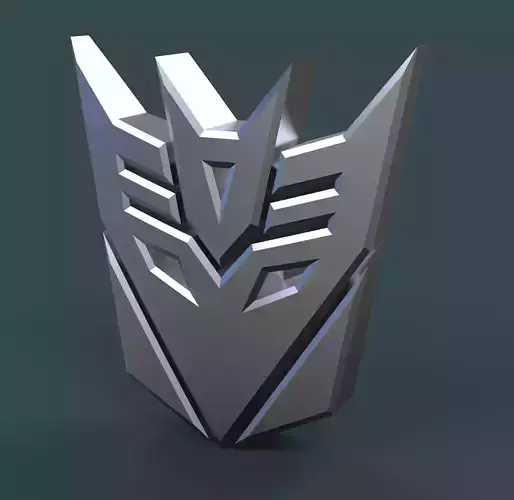 3D printable Decepticons logo 3D model
