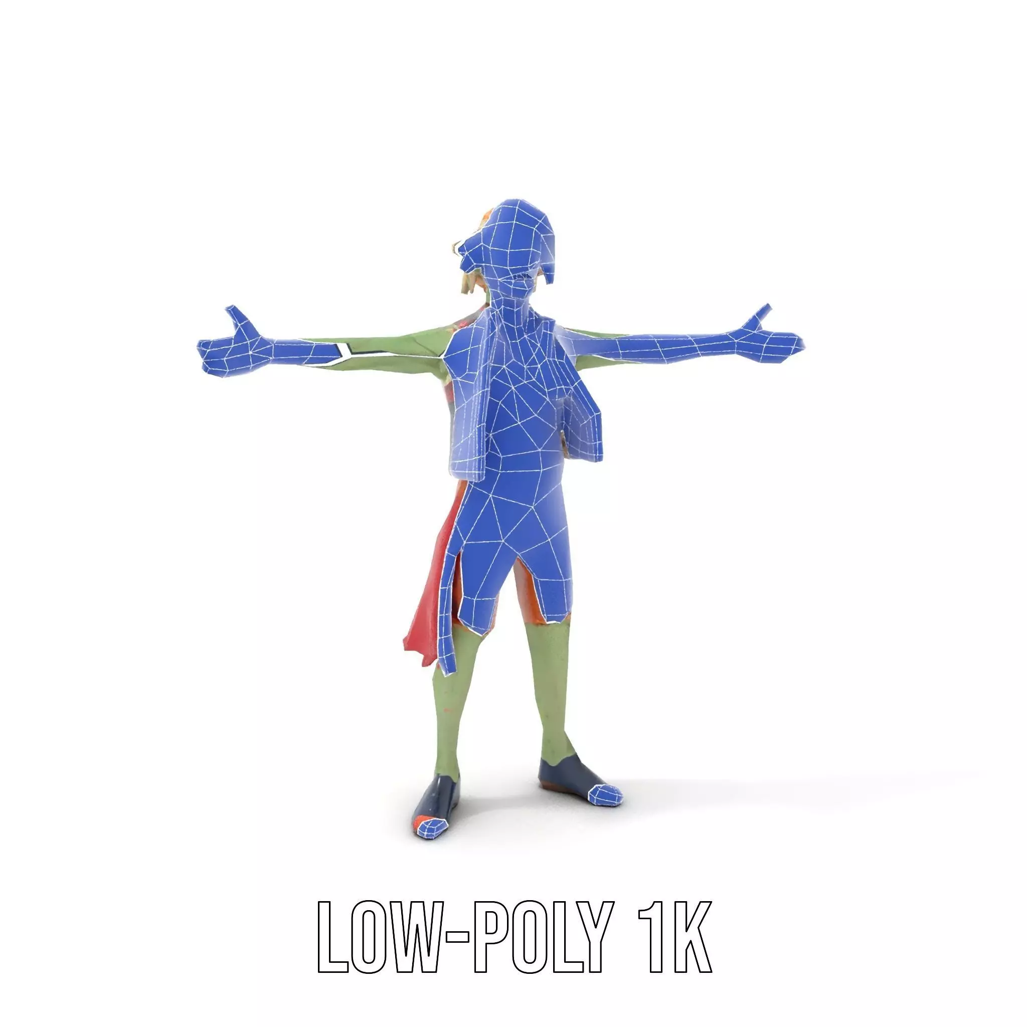 Quirky Zombie Character model pack Low-poly 3D model_28