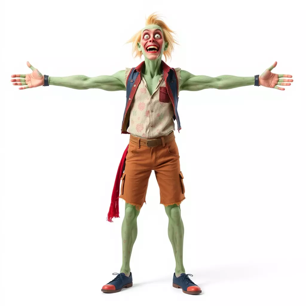 Quirky Zombie Character model pack Low-poly 3D model_3