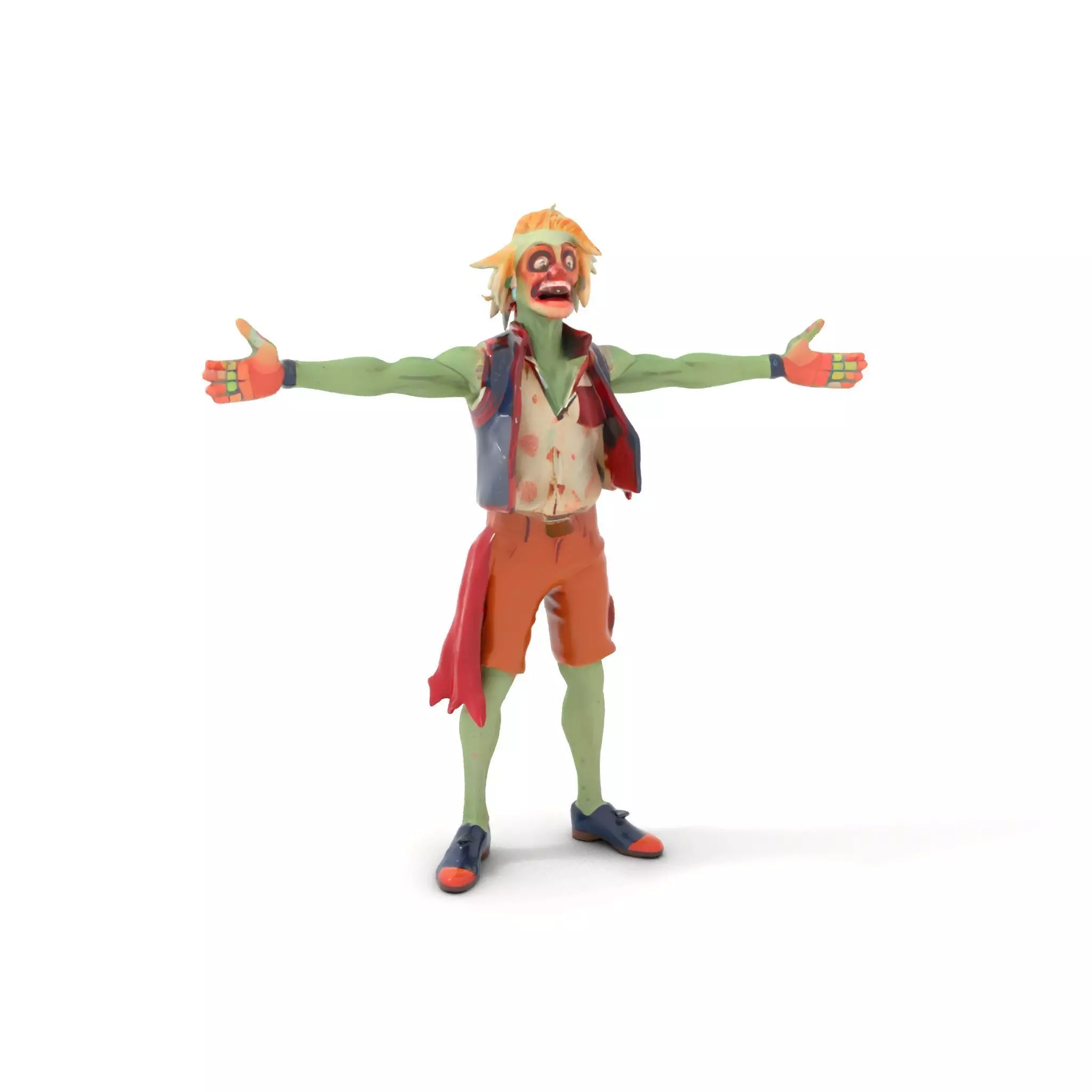 Quirky Zombie Character model pack Low-poly 3D model_0
