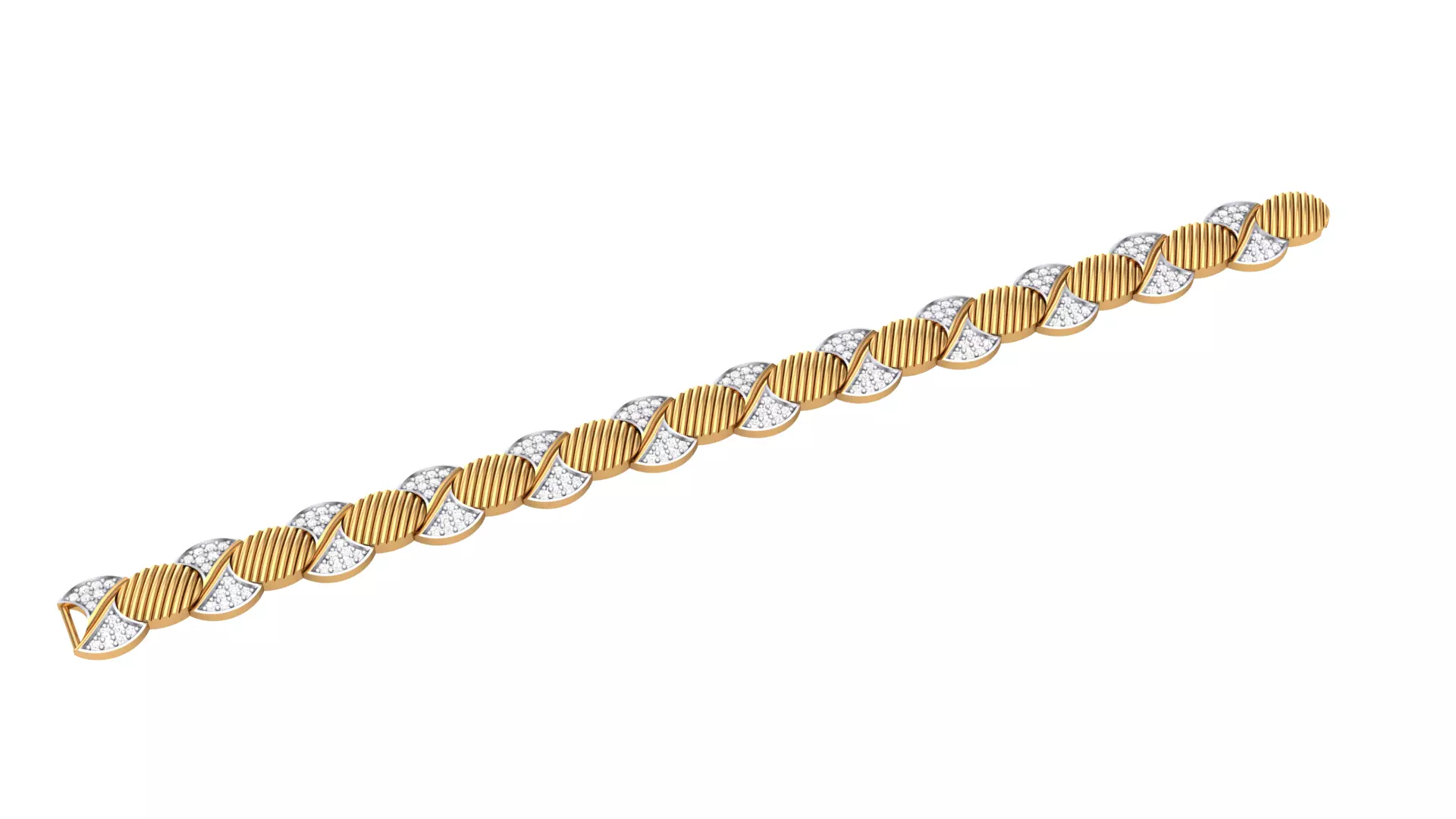 3D Printable Jewelry design of Bracelet with diamonds  3D print model_0