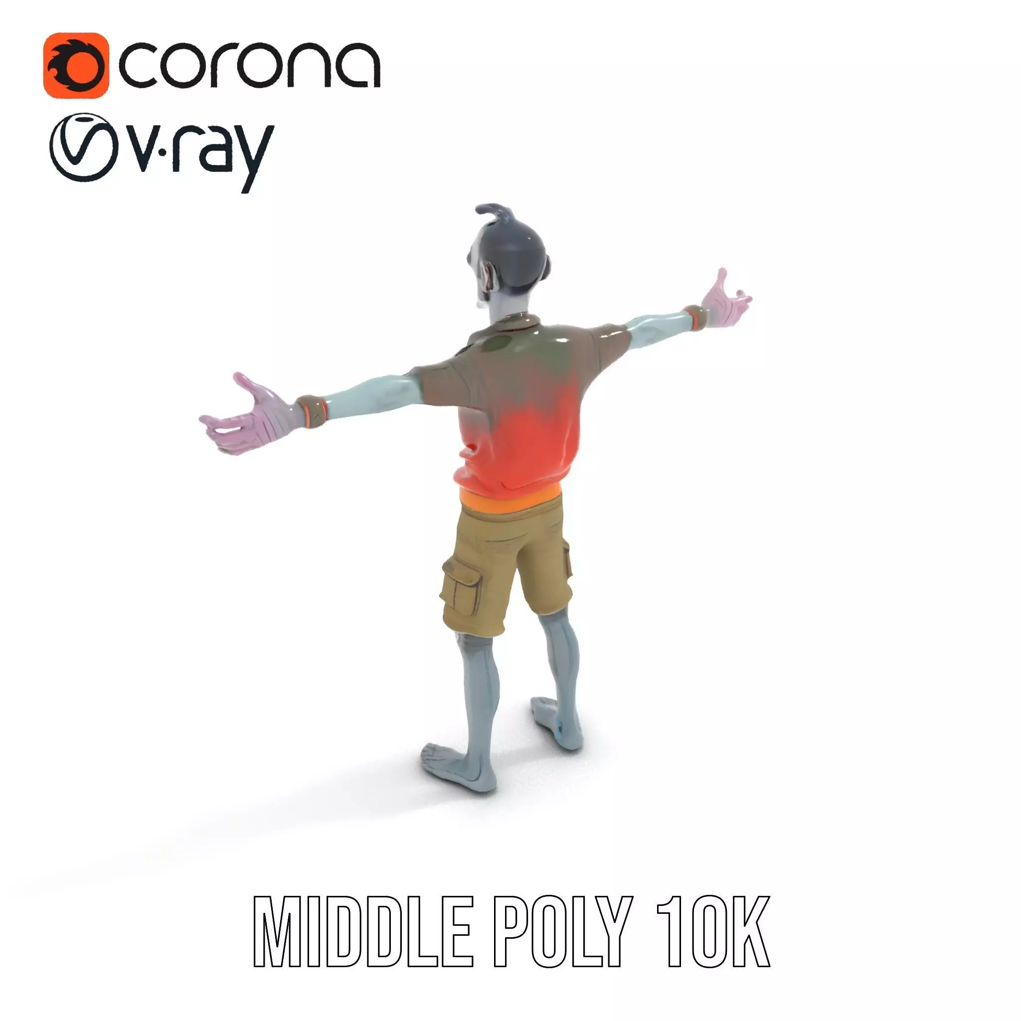 Zany Zombie Attire model pack Low-poly 3D model_18