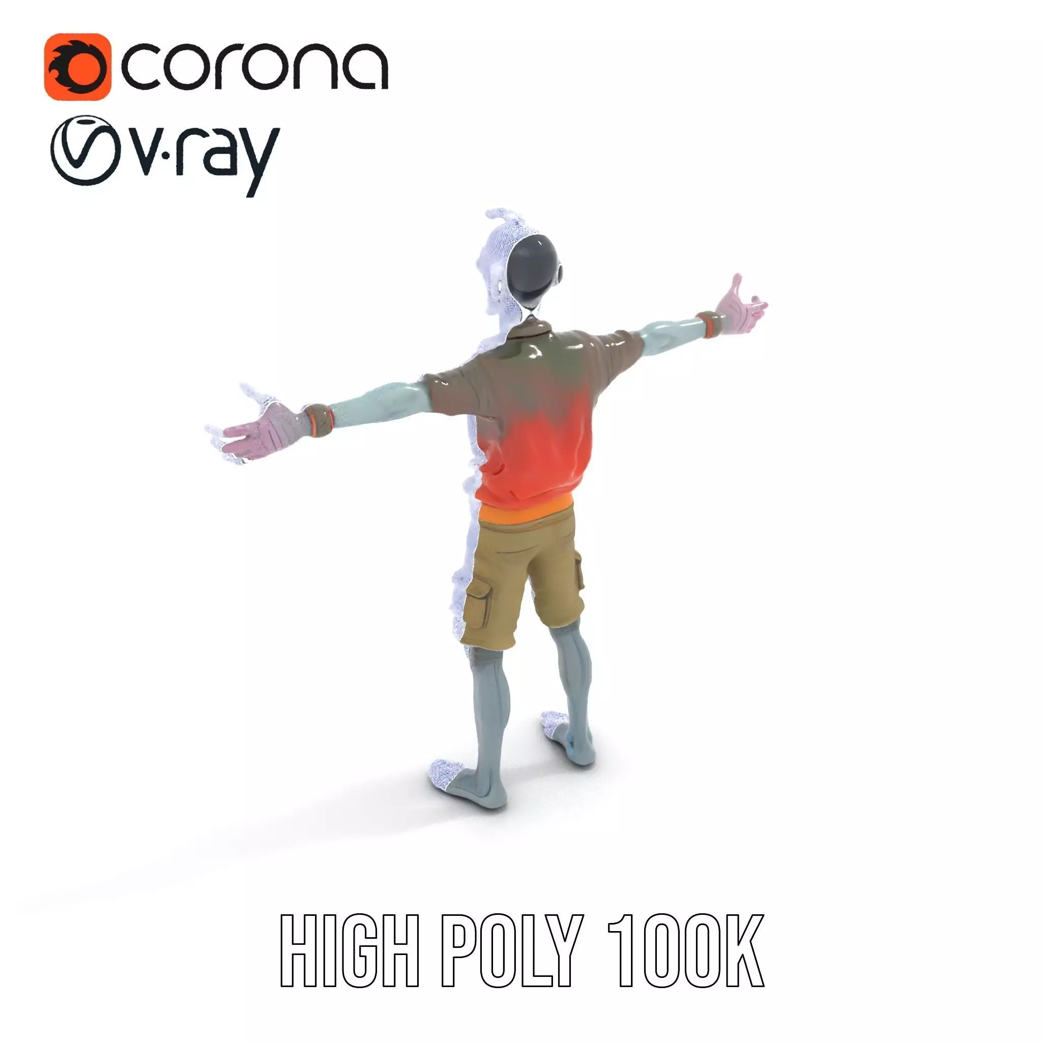 Zany Zombie Attire model pack Low-poly 3D model_29