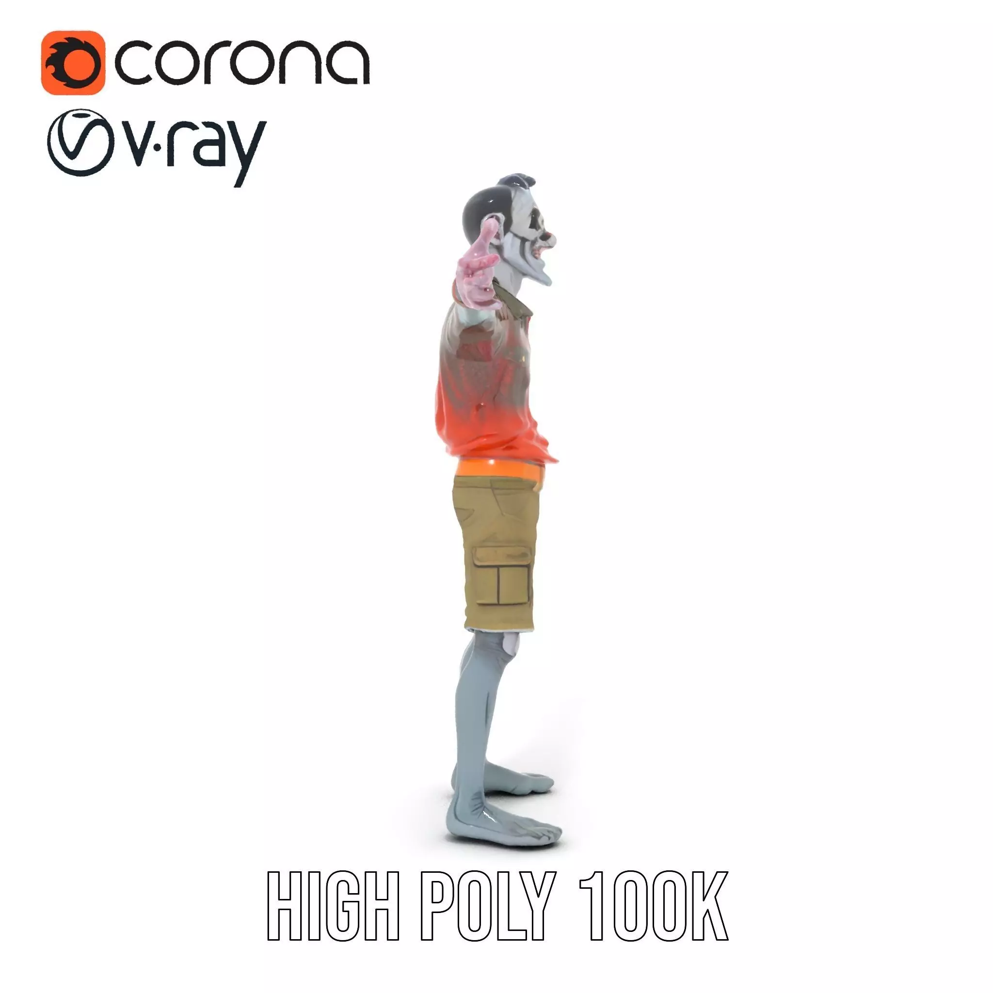 Zany Zombie Attire model pack Low-poly 3D model_23