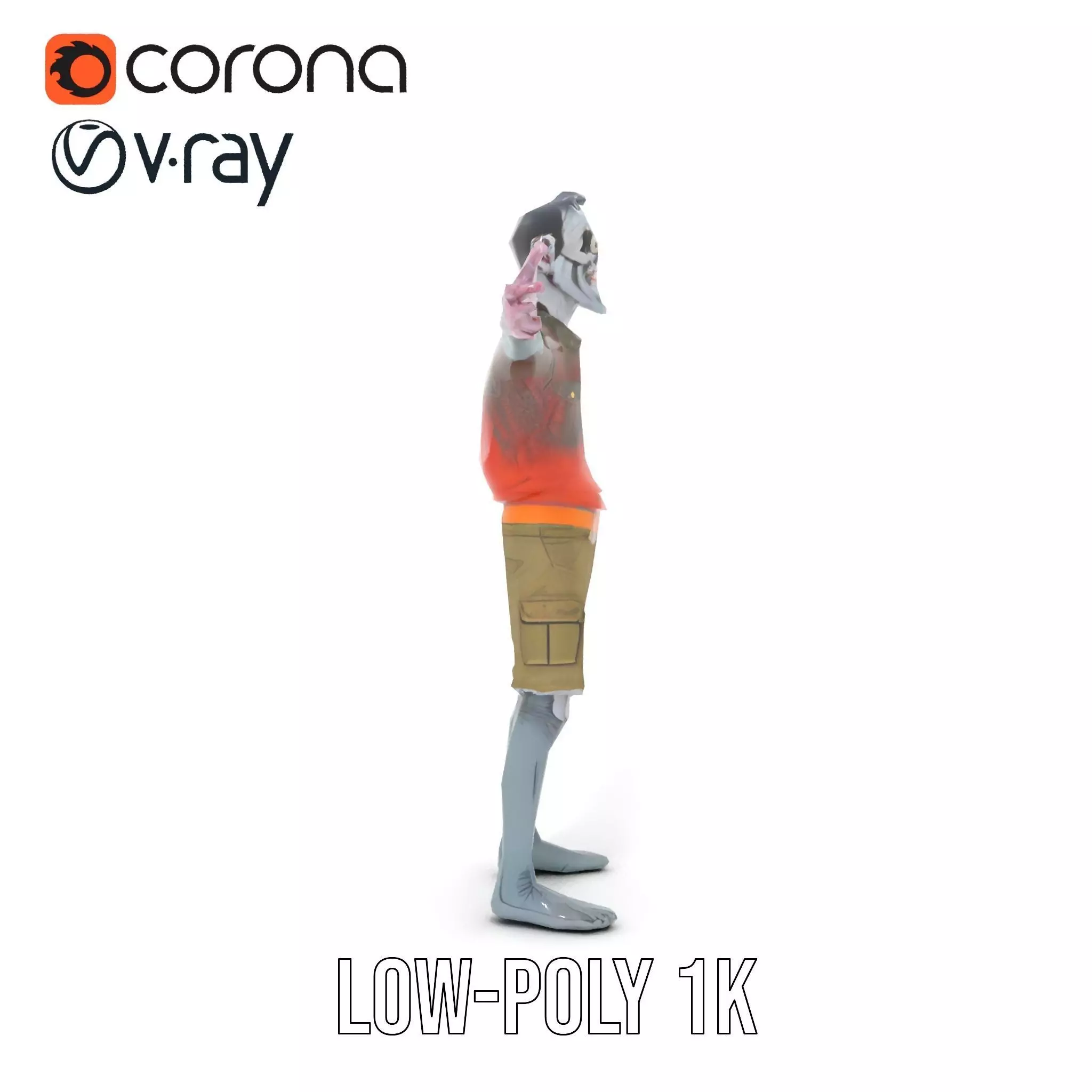 Zany Zombie Attire model pack Low-poly 3D model_31